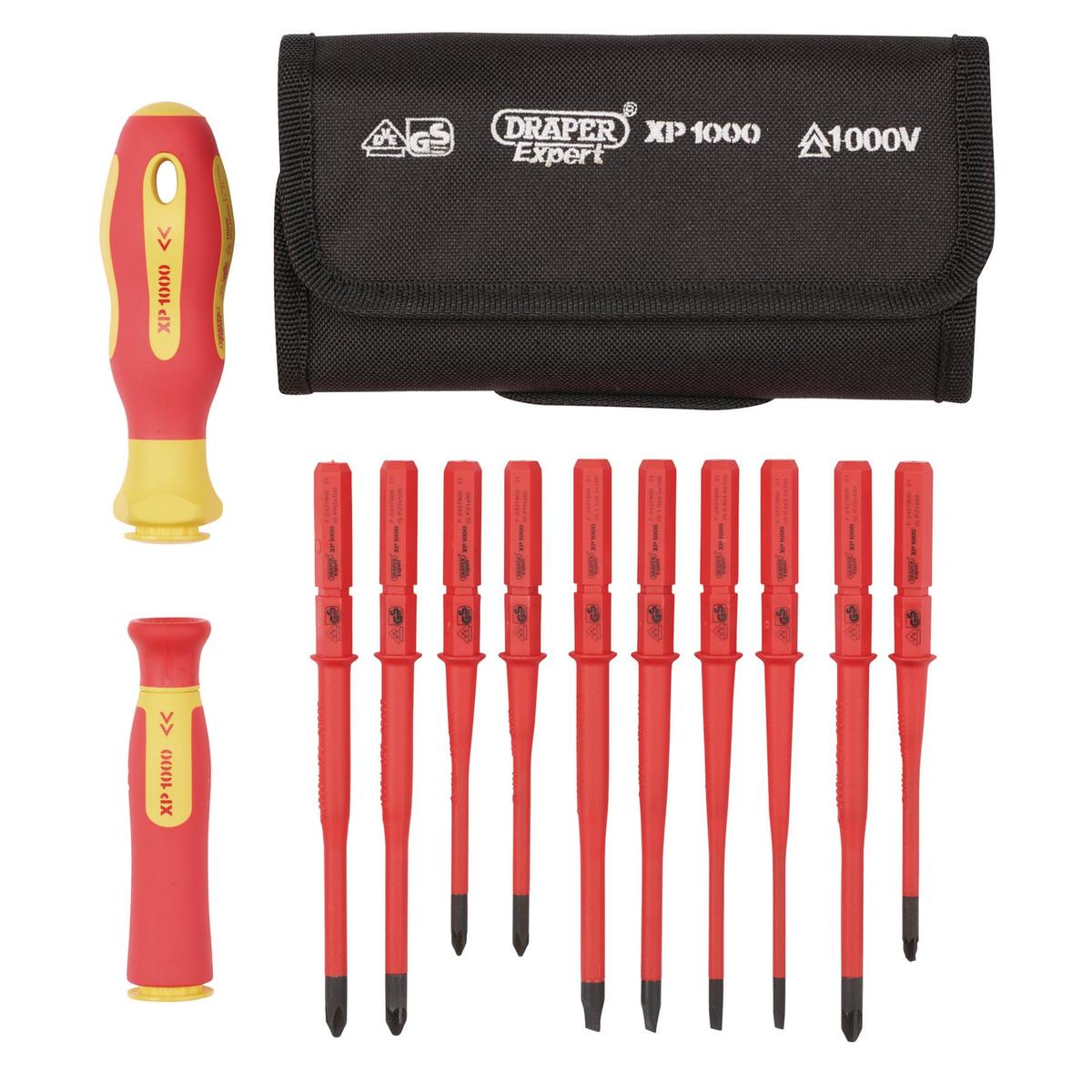 Draper XP1000 VDE Slimline Interchangeable Screwdriver Set (12 Piece) - Image 2