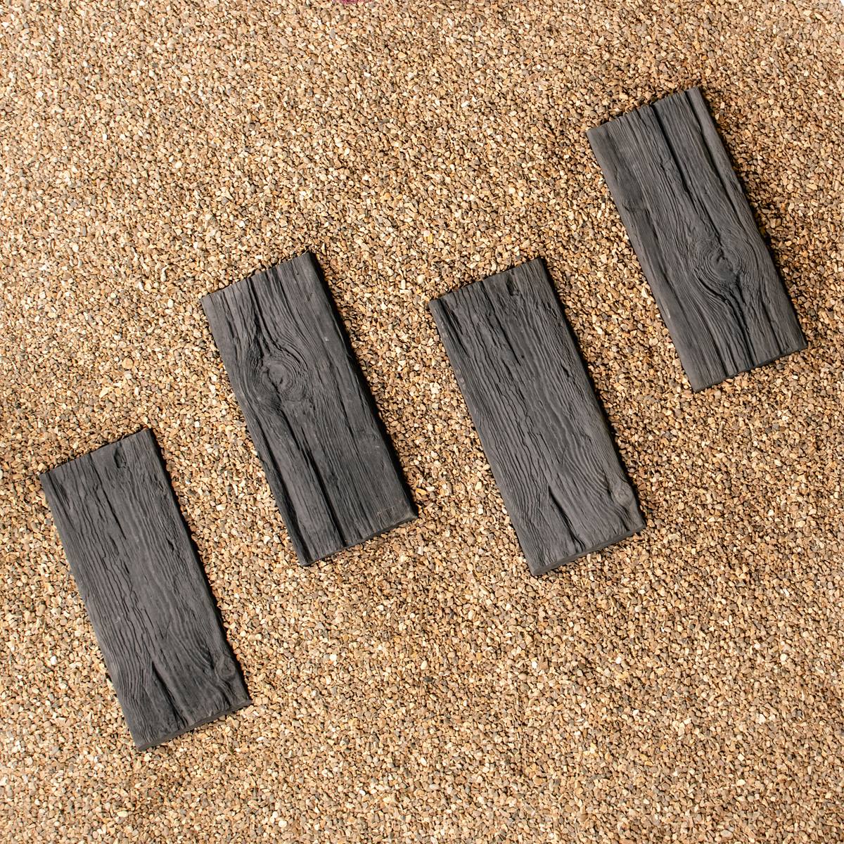 Deco-Pak Rustic Sleeper Stepping Stone - Chardwood - Image 3