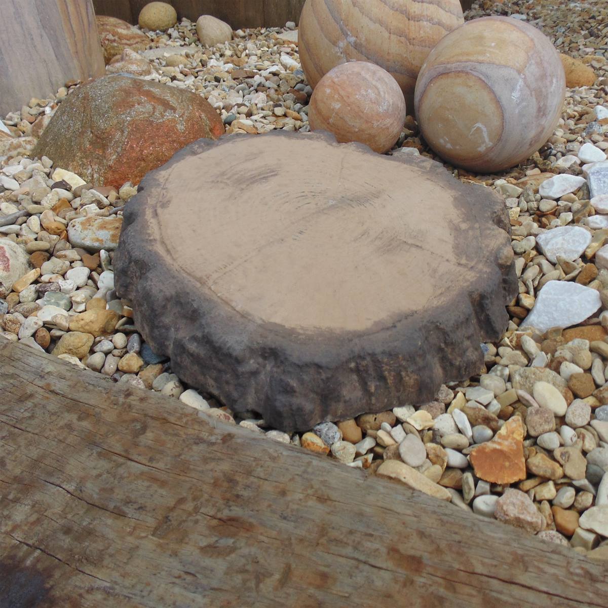 Deco-Pak Timber Log Stepping Stone - Brown - Image 2