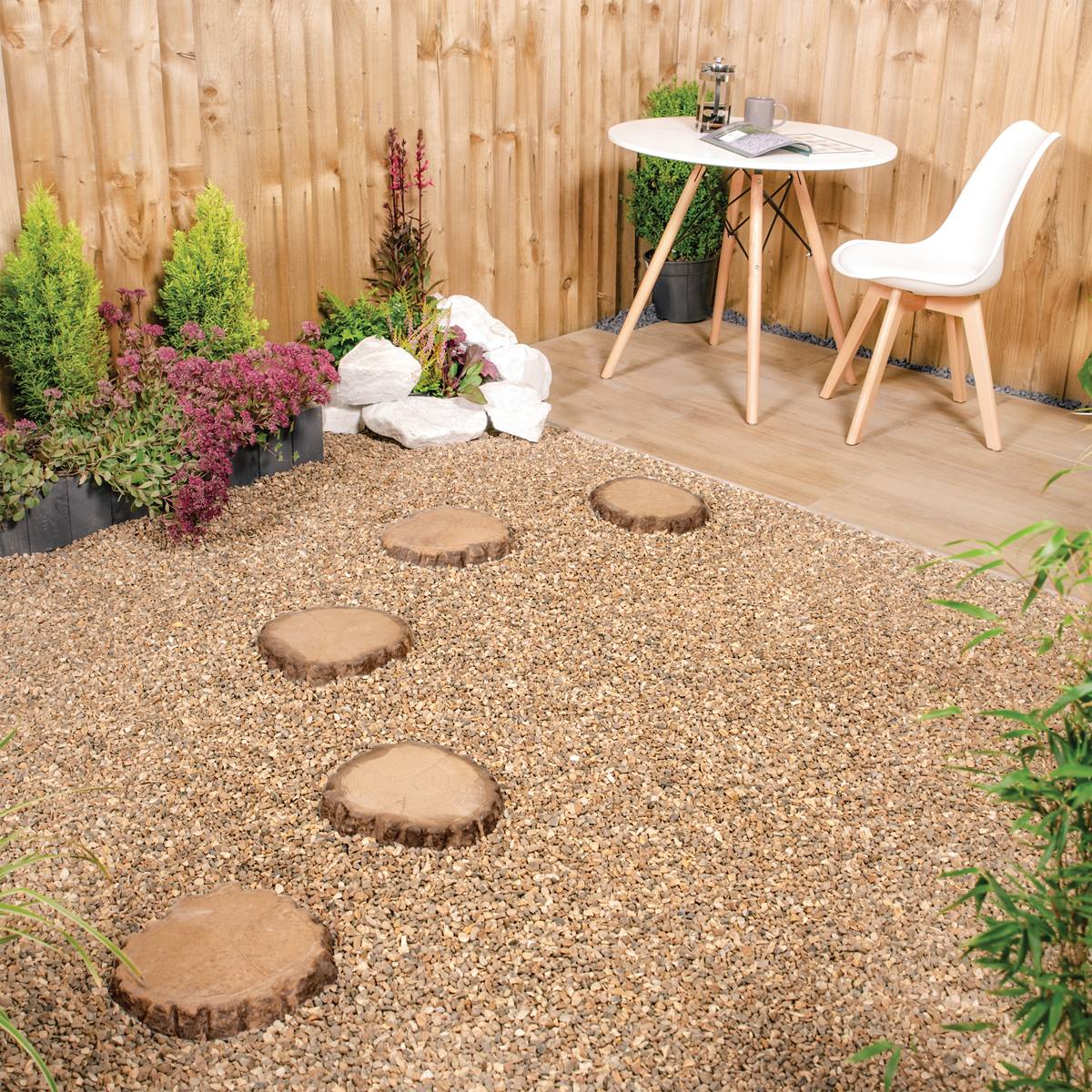 Deco-Pak Timber Log Stepping Stone - Brown - Image 3