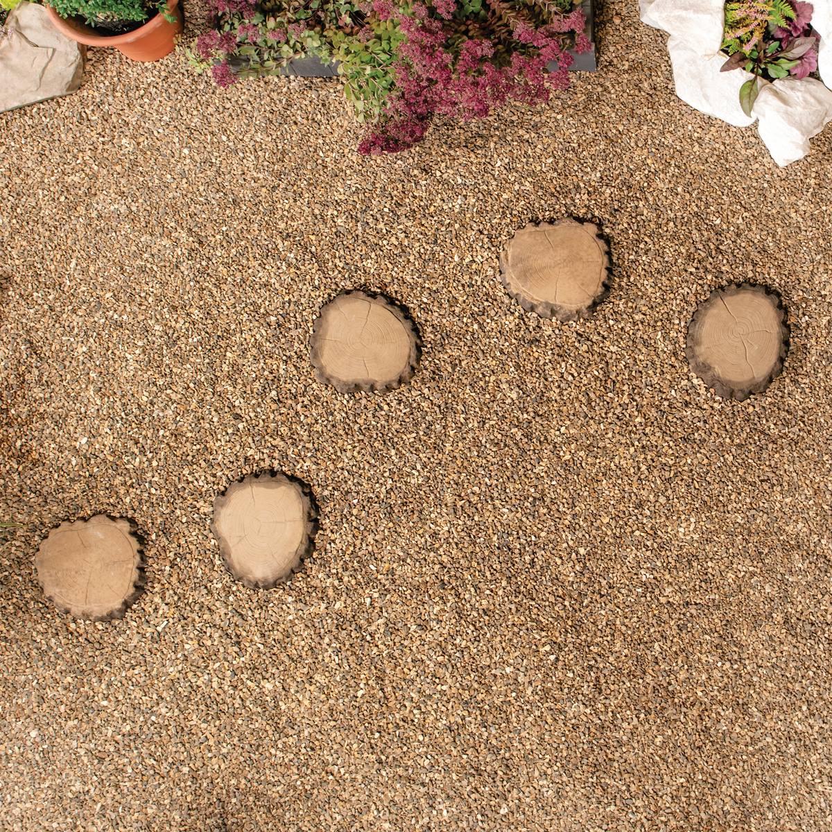 Deco-Pak Timber Log Stepping Stone - Brown - Image 5