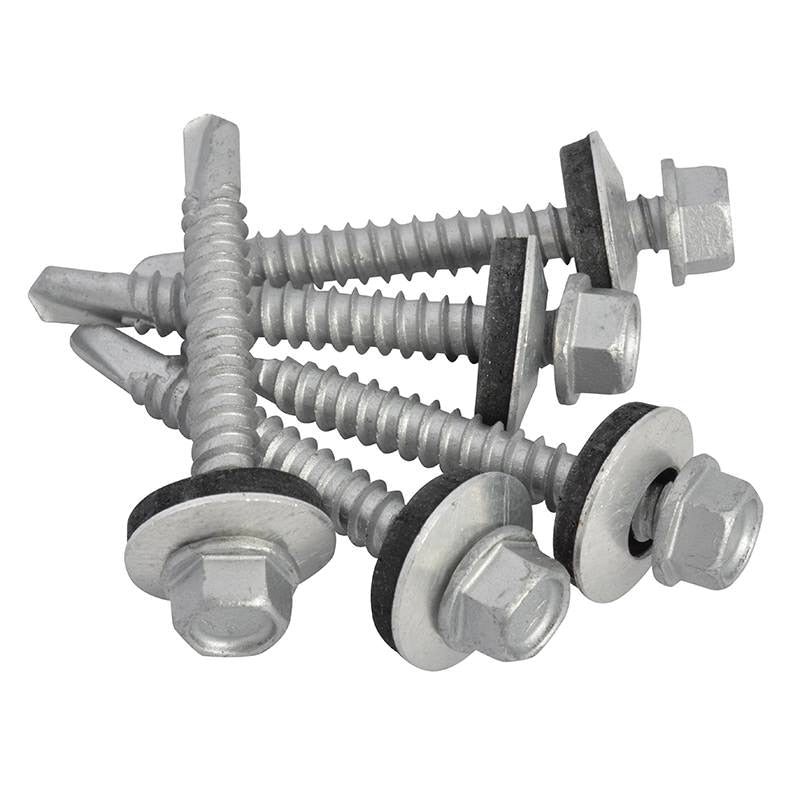 Forgefix TechFast Hex Head Roofing Screw Self-Drill Light Section 5.5 x 45mm Pack 100 - FORTFHL5545 - Image 1