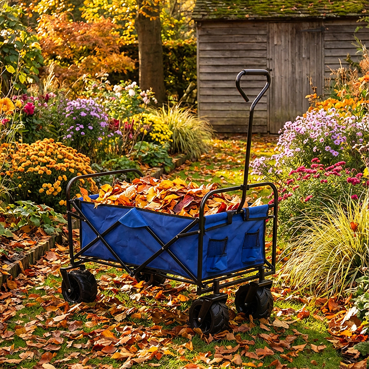 BMC 100L Weather Resistant Folding Trolley Cart