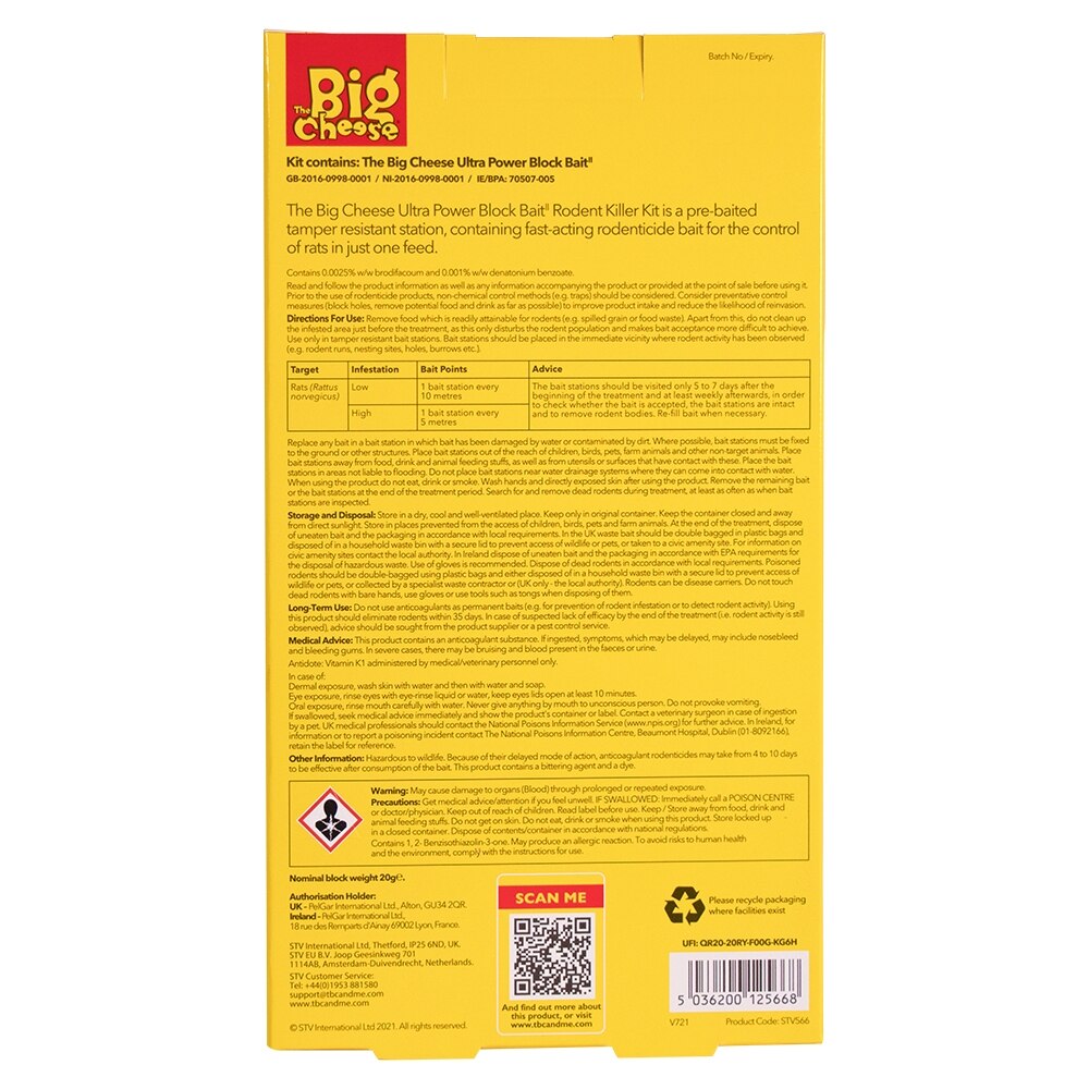 The Big Cheese - Block Bait Rodent Killer Pest Control Kit - Image 4