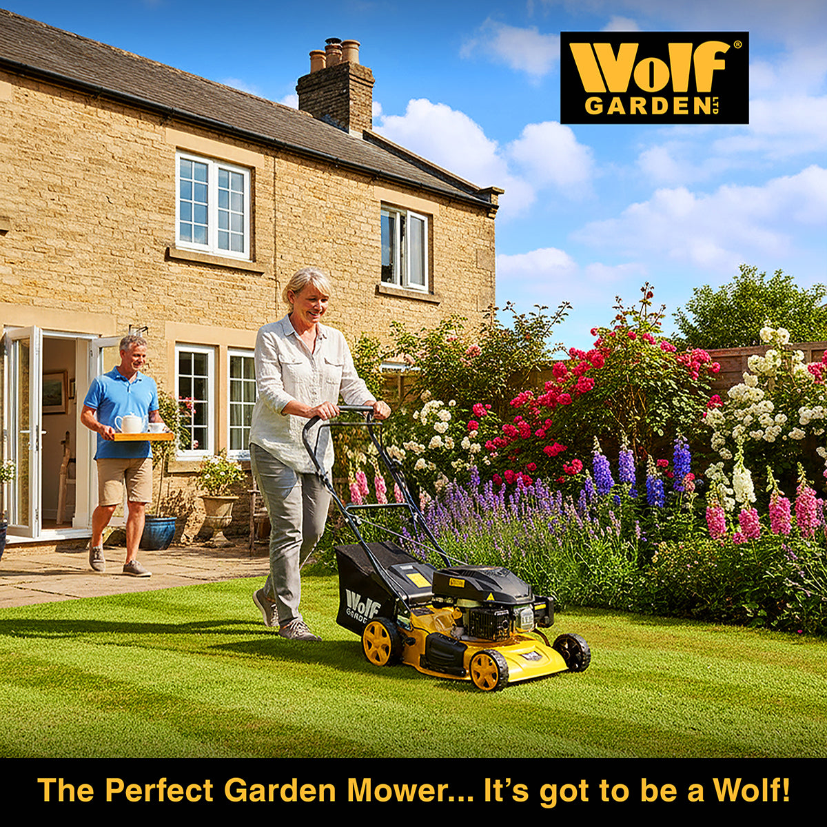 Wolf Garden 17" Self Propelled Recoil Petrol Lawn Mower