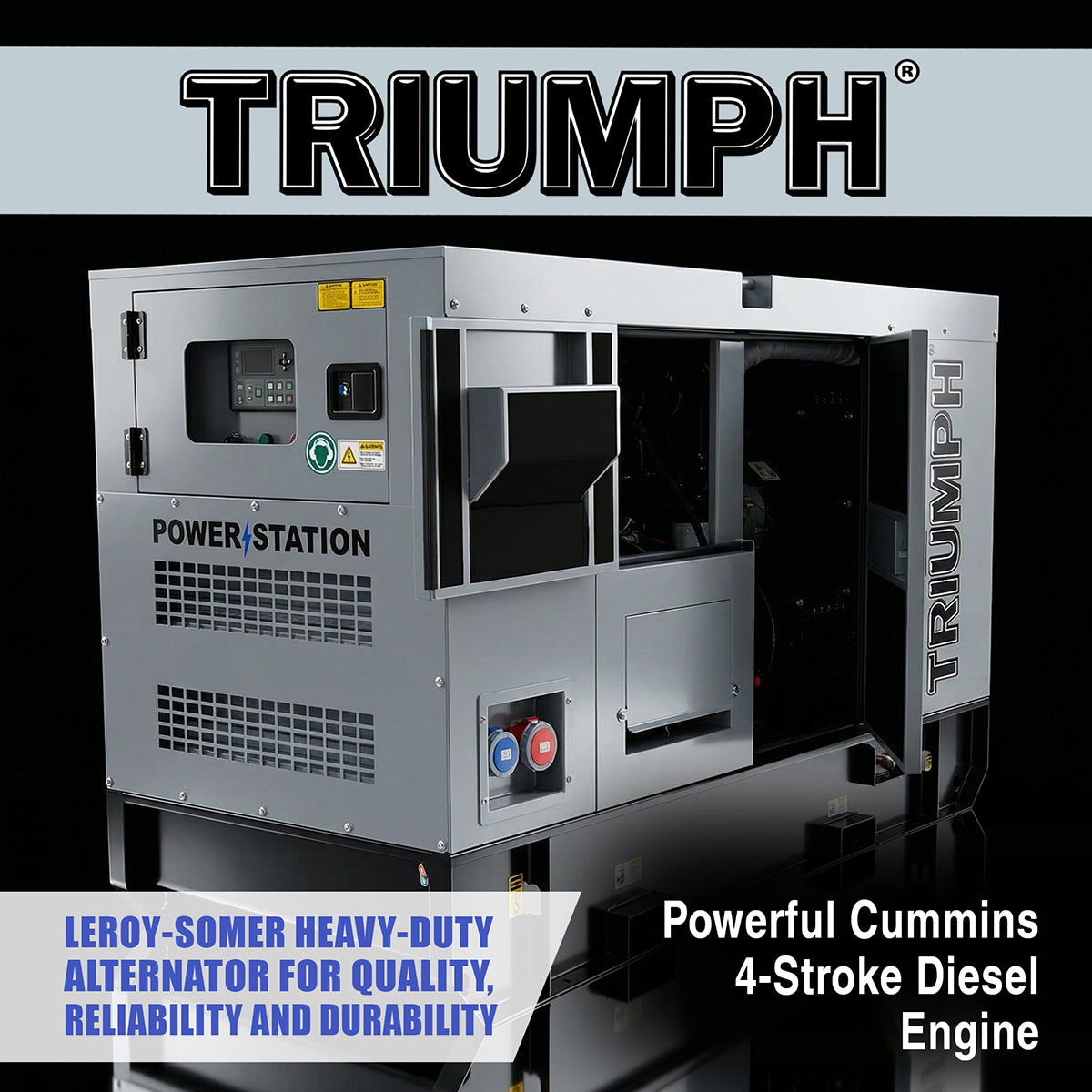 Triumph 44kVA 35.2kW 400v 3 Phase Diesel Water-Cooled Generator Set