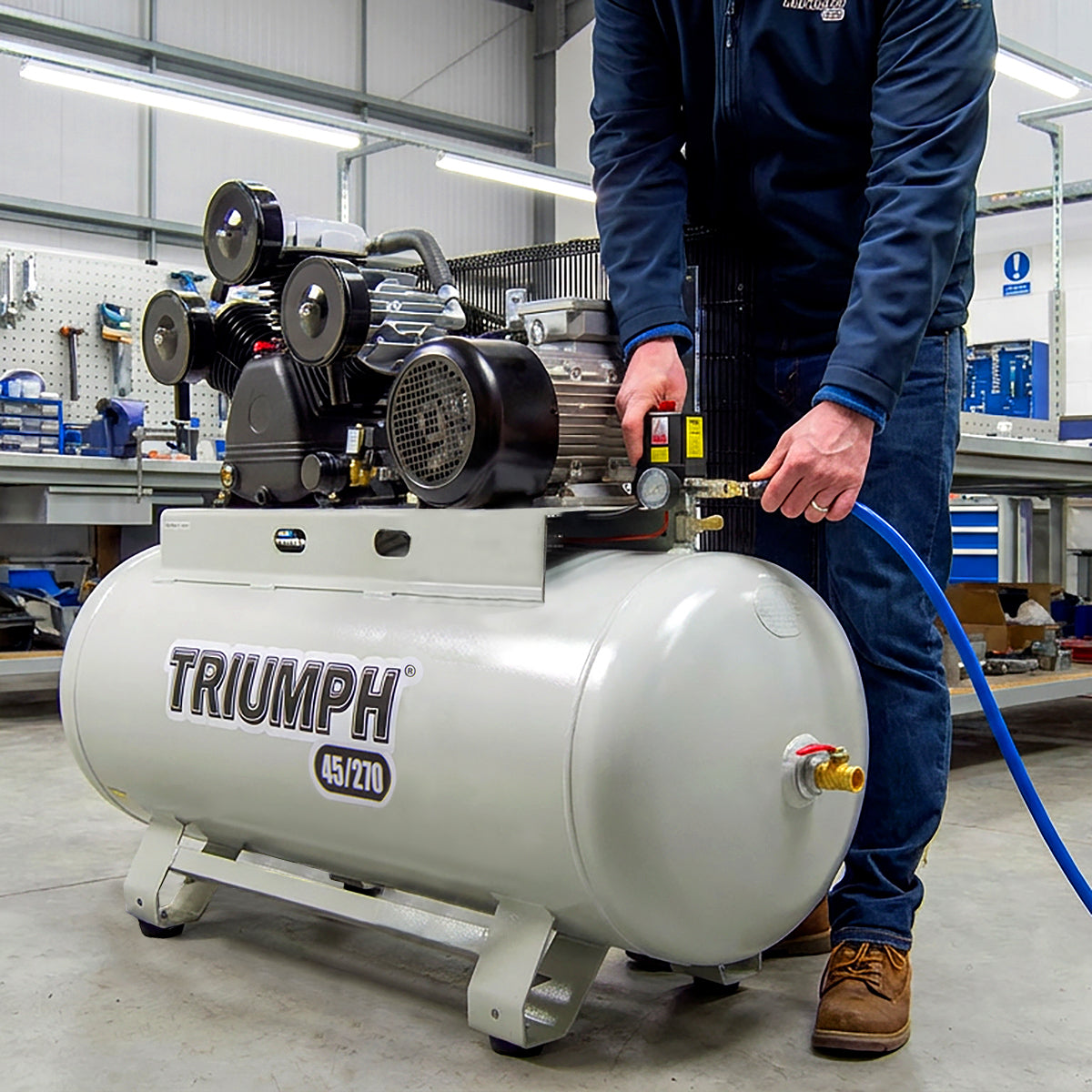 Triumph 45/270 Industrial Air Compressor 270L 45CFM Three-Phase 10HP