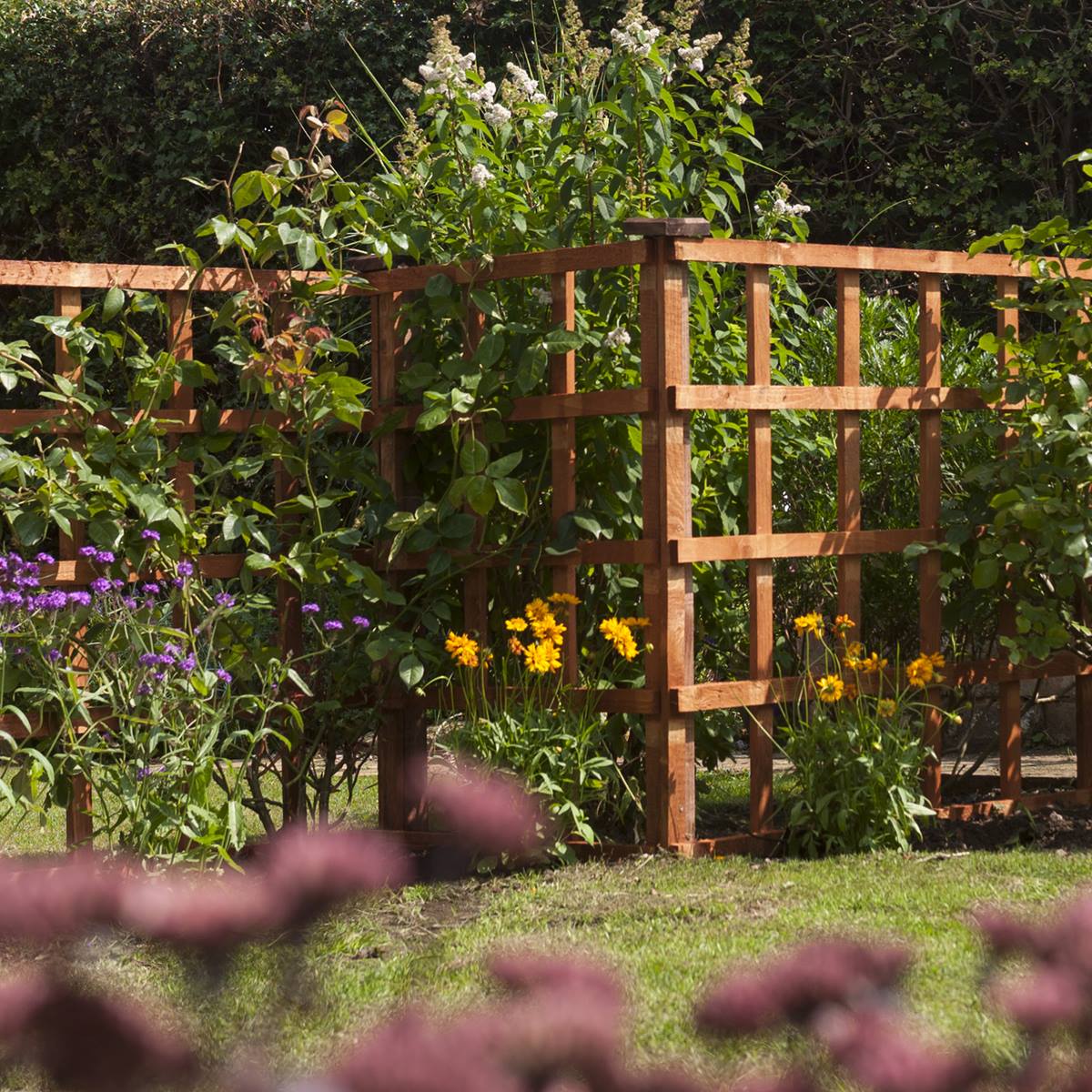 Rowlinson 6_5ft Heavy Duty Trellis Dip Treated - Pack of 3 - Image 2