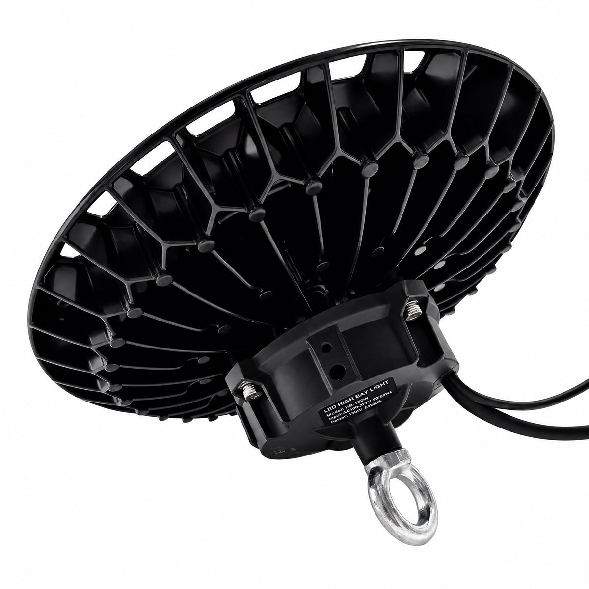 Wolf 100W LED UFO High Bay Light 5700K, IP64 - Black