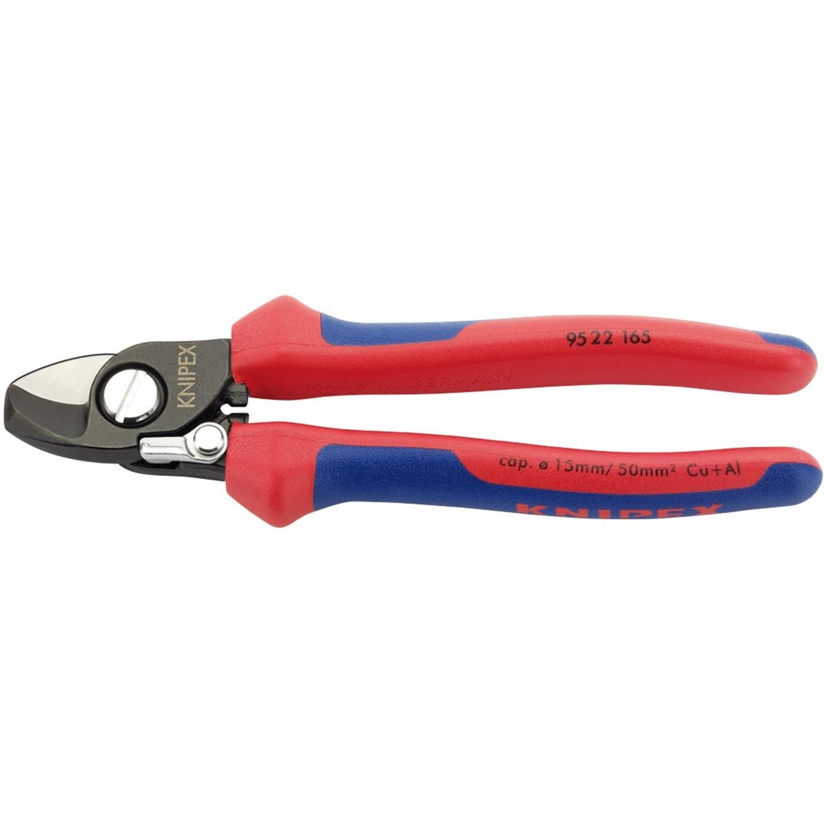 KNIPEX Copper or Aluminium Only Cable Shear with Sprung Heavy Duty Handles, 165mm - Image 1