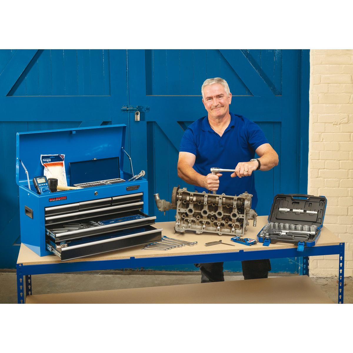 Draper Steel Workbench, 1800 x 600 x 900mm - Image 4