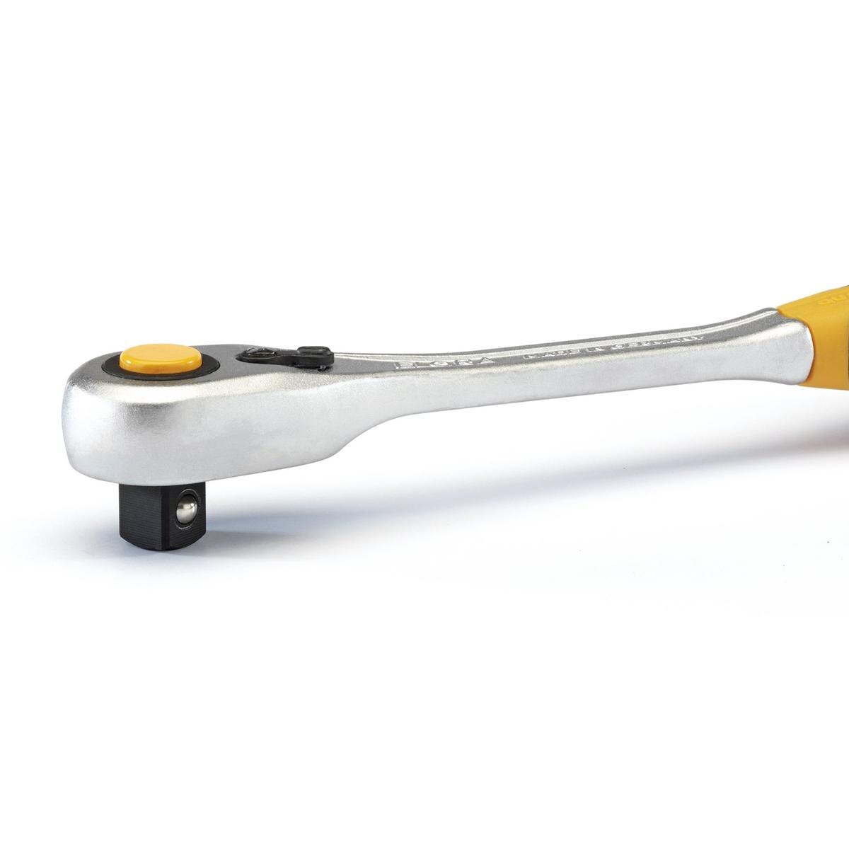 Elora Fine Tooth Quick Release Soft Grip Reversible Ratchet, 1/2" Sq. Dr., 270mm - Image 2