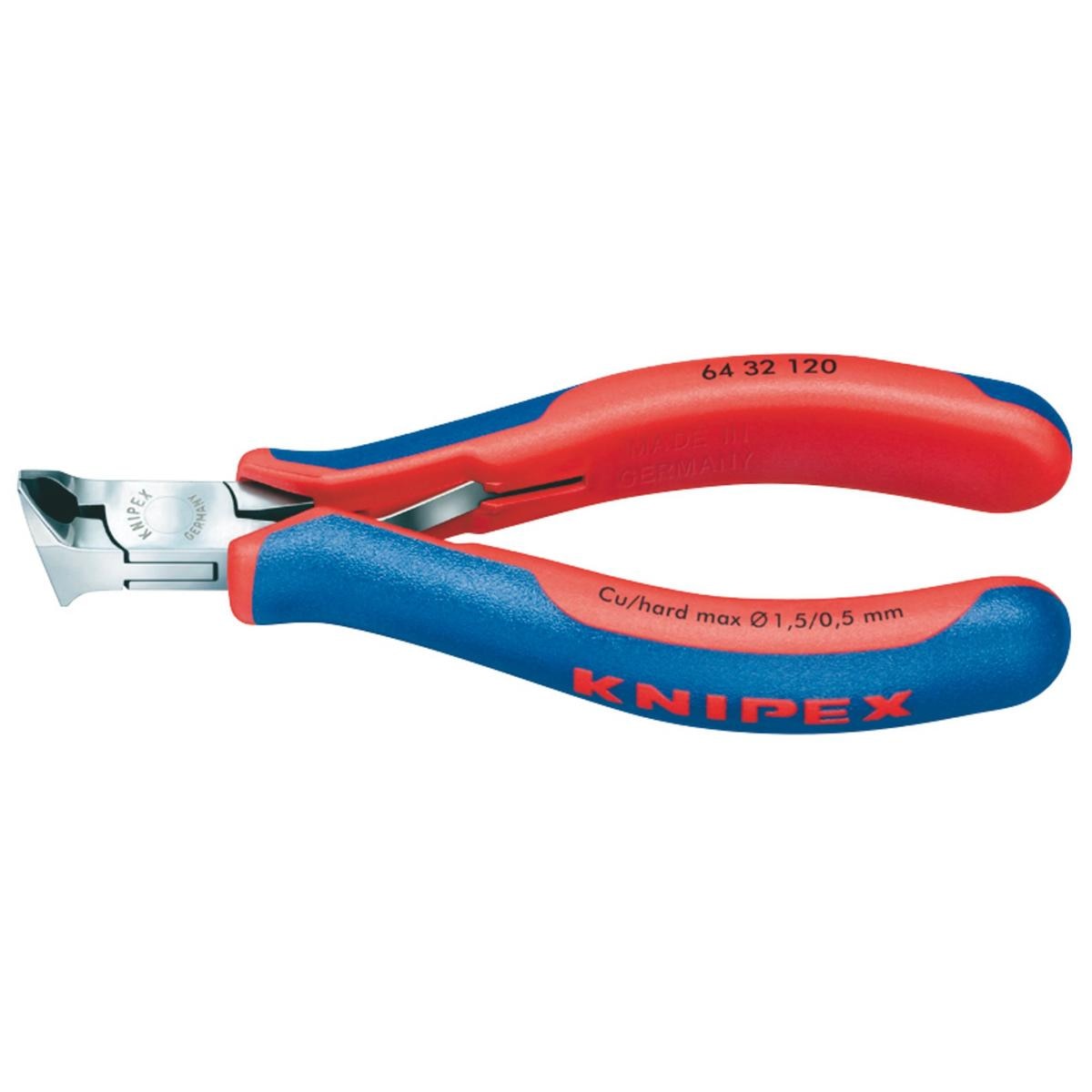 KNIPEX 64 32 120 Electronics Oblique End Cutting Nipper, 120mm - Image 1