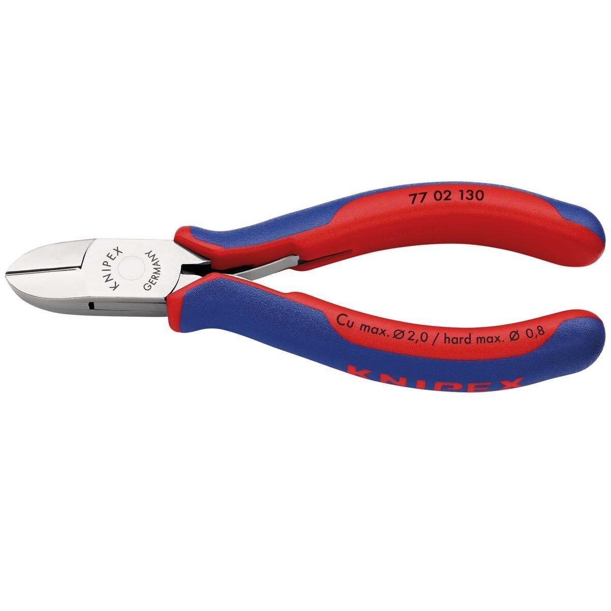 KNIPEX 77 02 130 Bevelled Electronics Diagonal Cutters, 130mm - Image 2