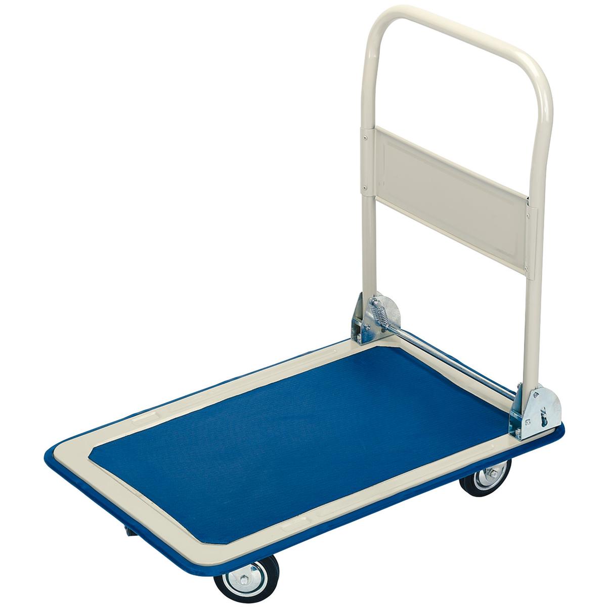 Draper Platform Trolley with Folding Handle, 630 x 480 x 850mm, 150kg - Image 1