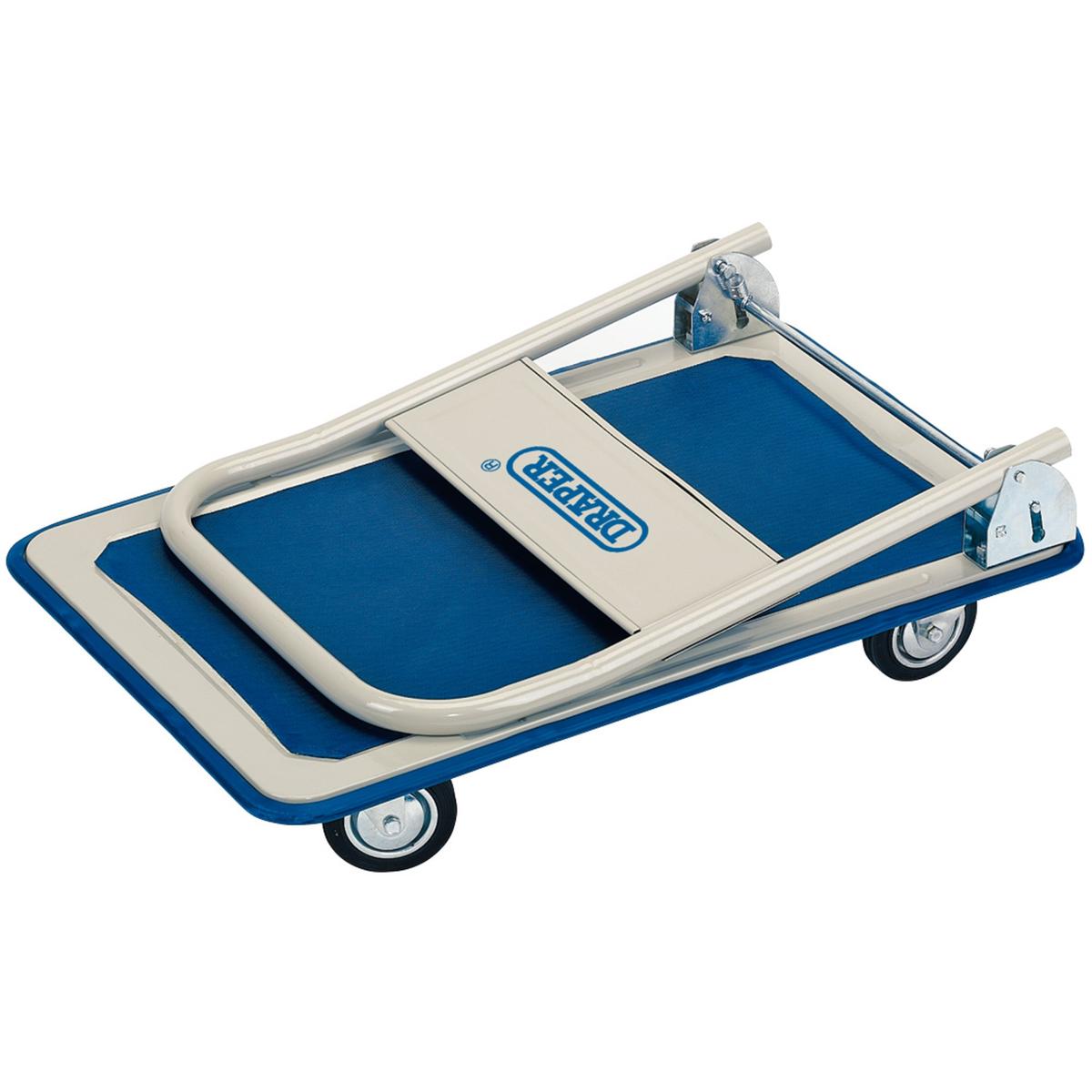Draper Platform Trolley with Folding Handle, 630 x 480 x 850mm, 150kg - Image 2