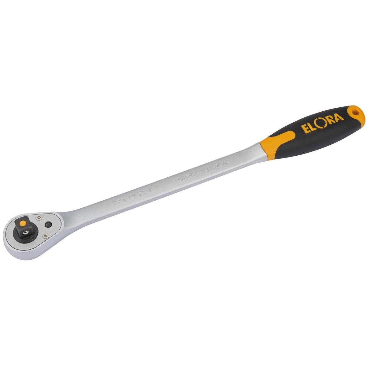 Elora Quick Release Soft Grip Reversible Ratchet, 1/2" Sq. Dr., 375mm - Image 1