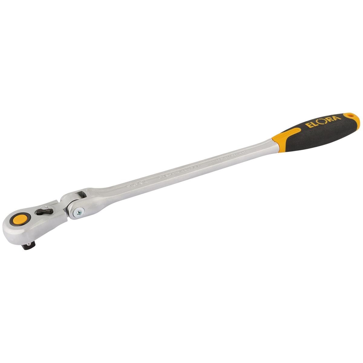 Elora Quick Release Soft Grip Ratchet with Flexible Head, 1/2" Sq. Dr., 430mm - Image 1