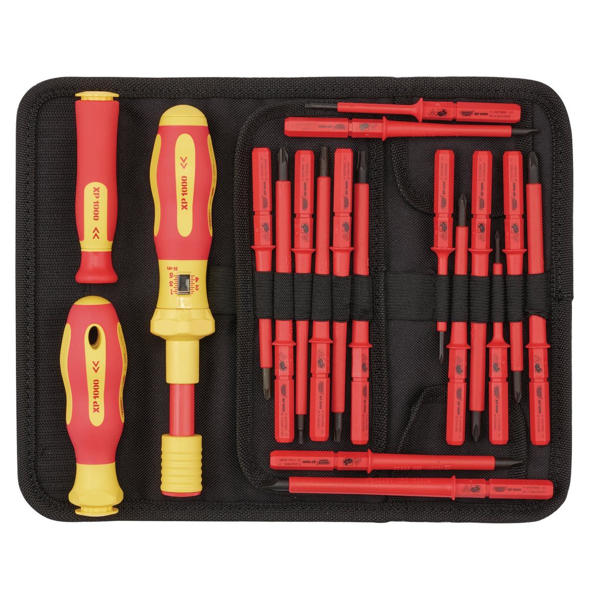 Draper XP1000 VDE Interchangeable Torque Screwdriver Set (19 Piece) - Image 2