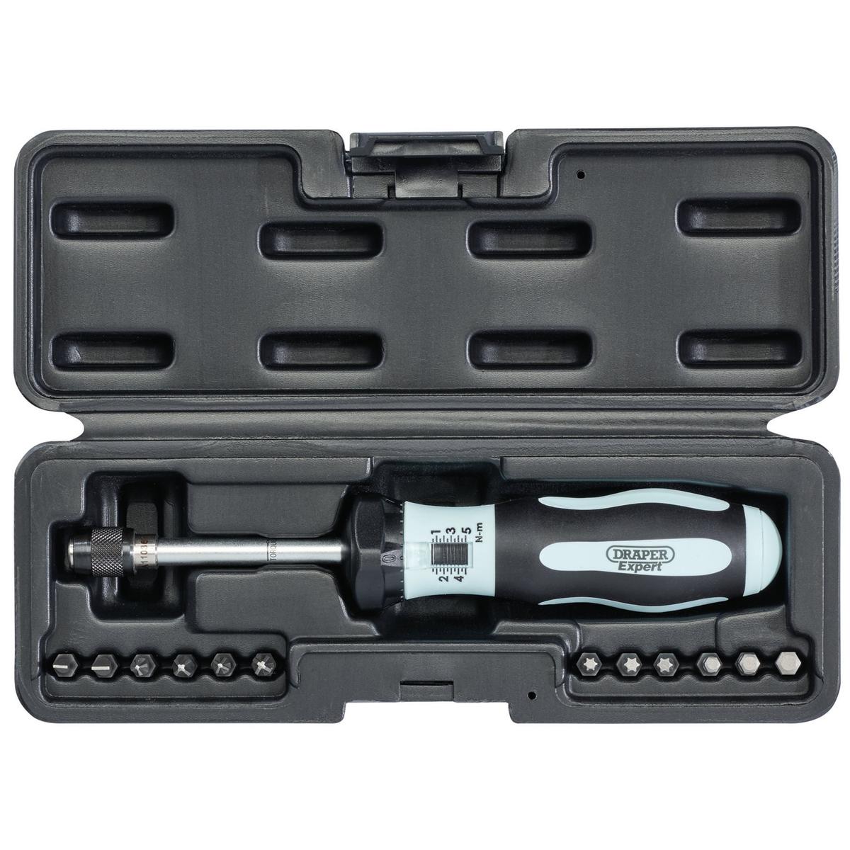 Draper Expert Torque Screwdriver Kit, 1 5Nm - Image 2