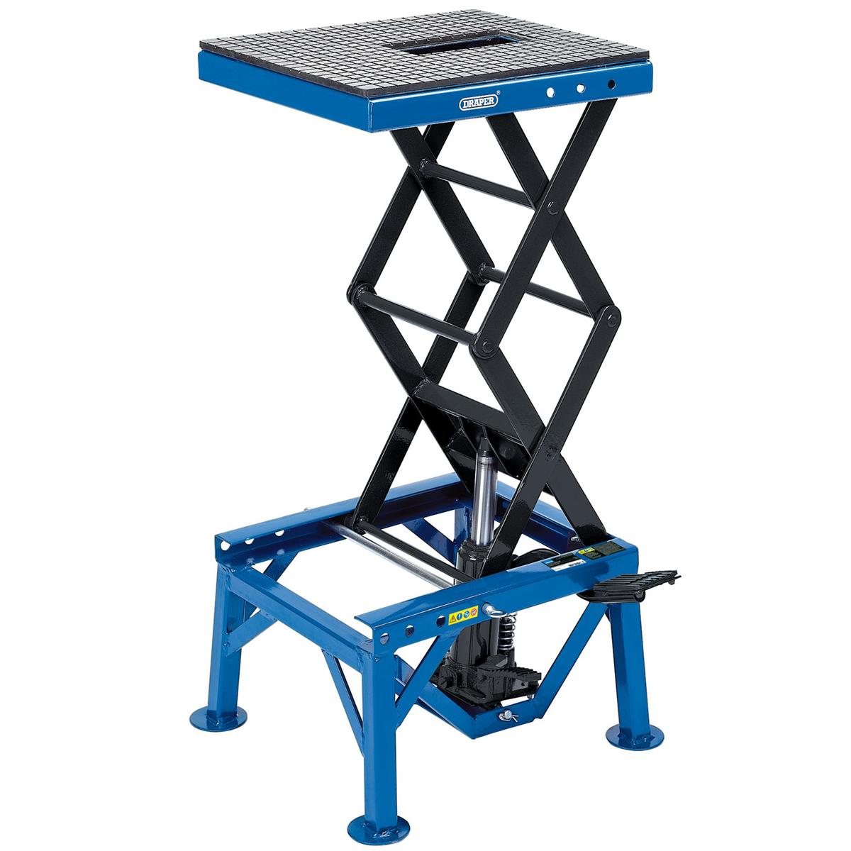 Draper Hydraulic Motorcycle Scissor Lift, 135kg - Image 1