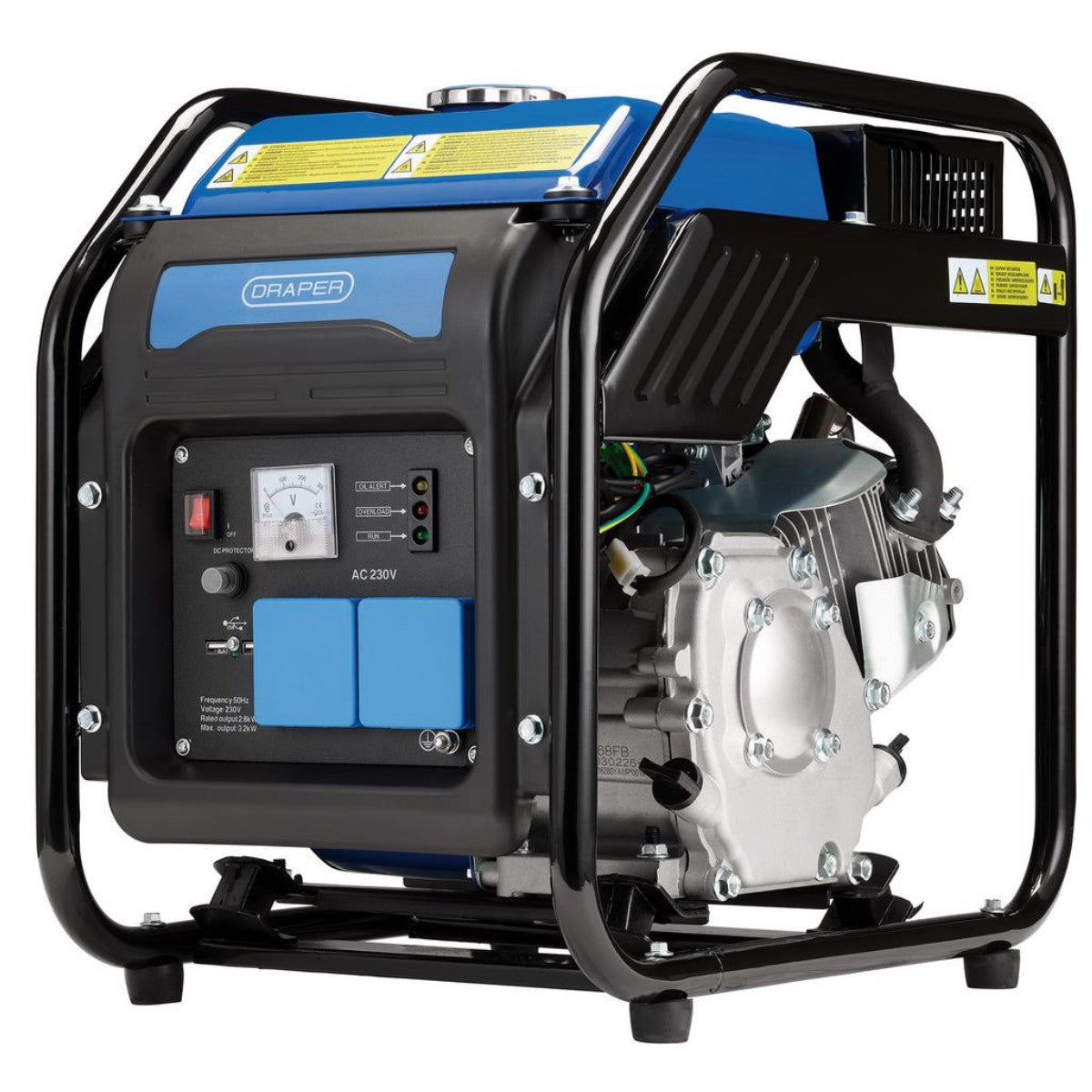 Draper Petrol Open Frame Inverter Generator, 2800W 95204