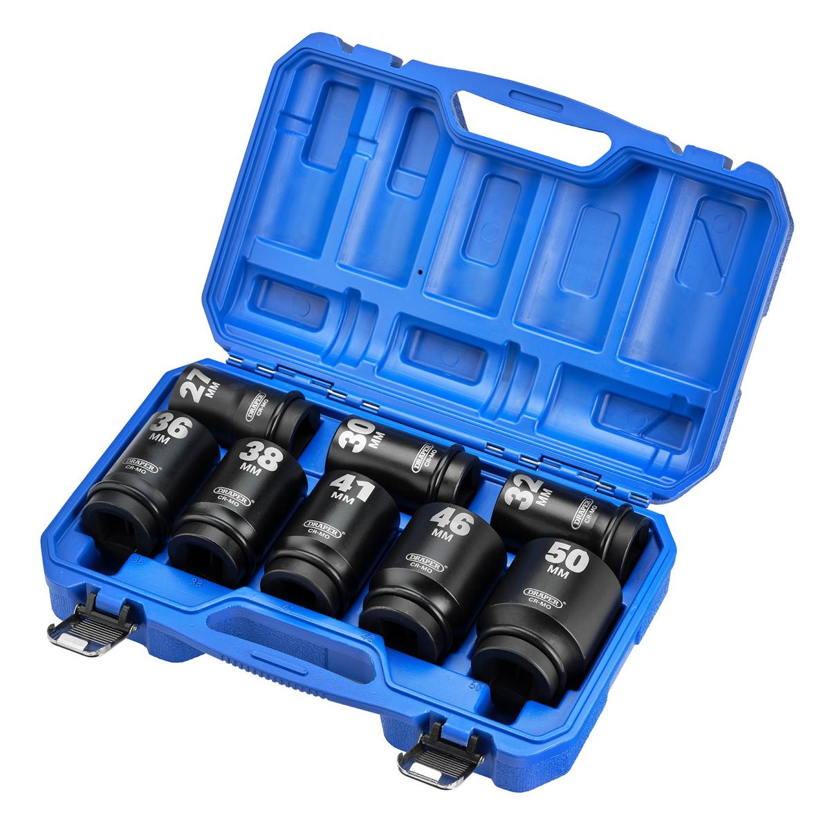 Draper HI-TORQ Metric Deep Impact Socket Set, 1" Sq. Dr. (8 Piece) - Image 1