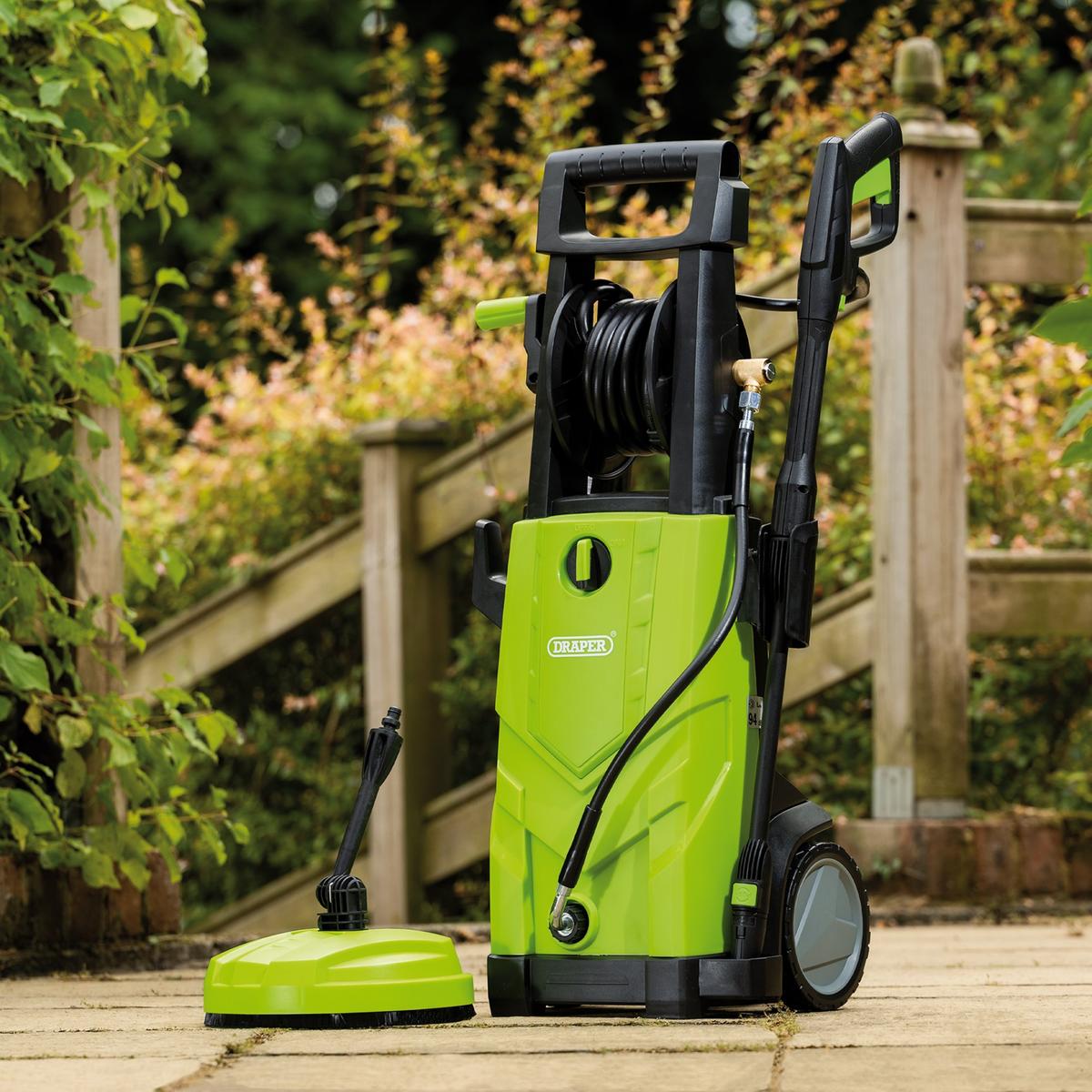 Draper 230V Pressure Washer, 2200W, 165Bar, Green - Image 9