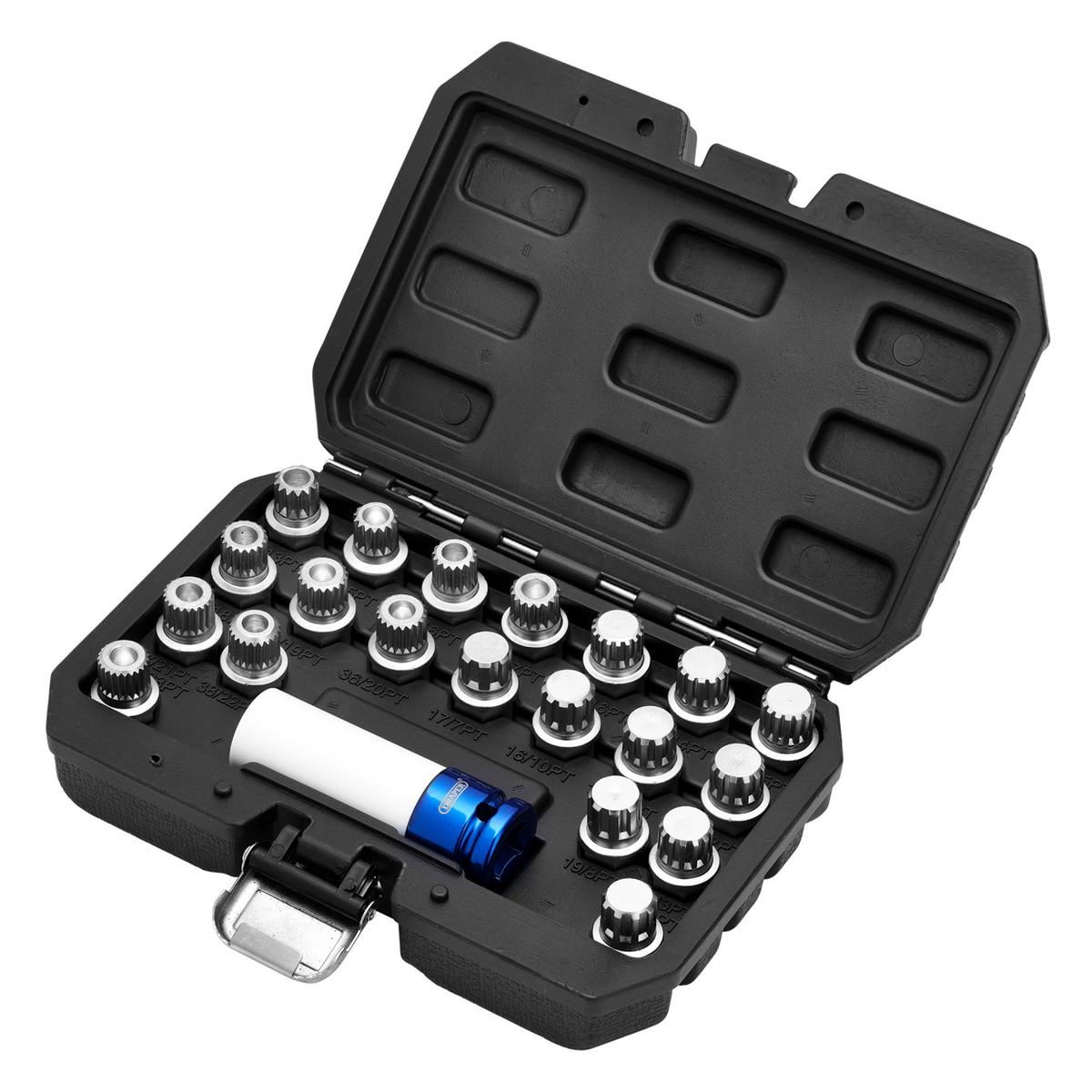 Draper BMW Locking Wheel Socket Set (21 Piece) - Image 1