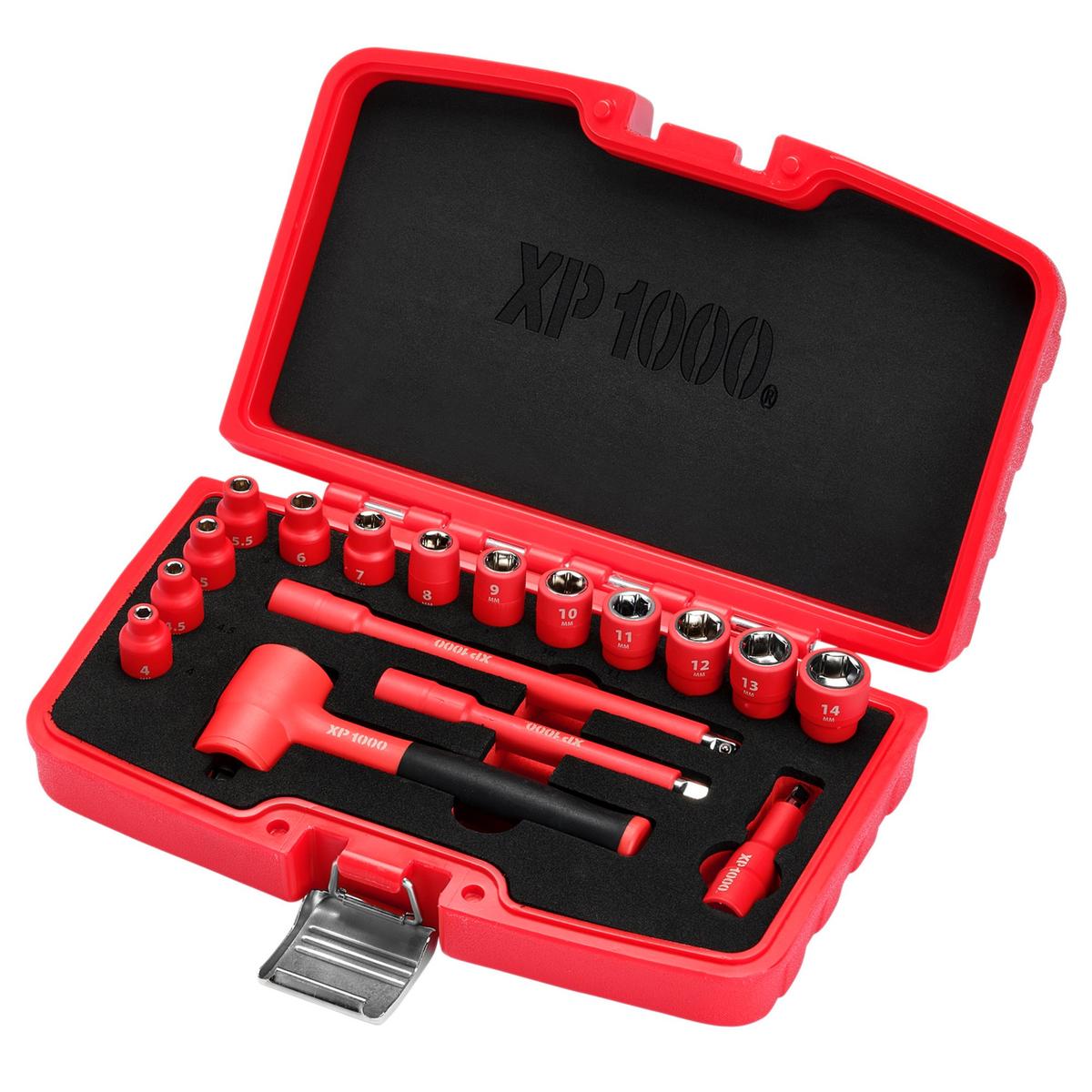 Draper XP1000 VDE Metric Socket Set, 1/4" Sq. Dr. (17 Piece) - Image 1