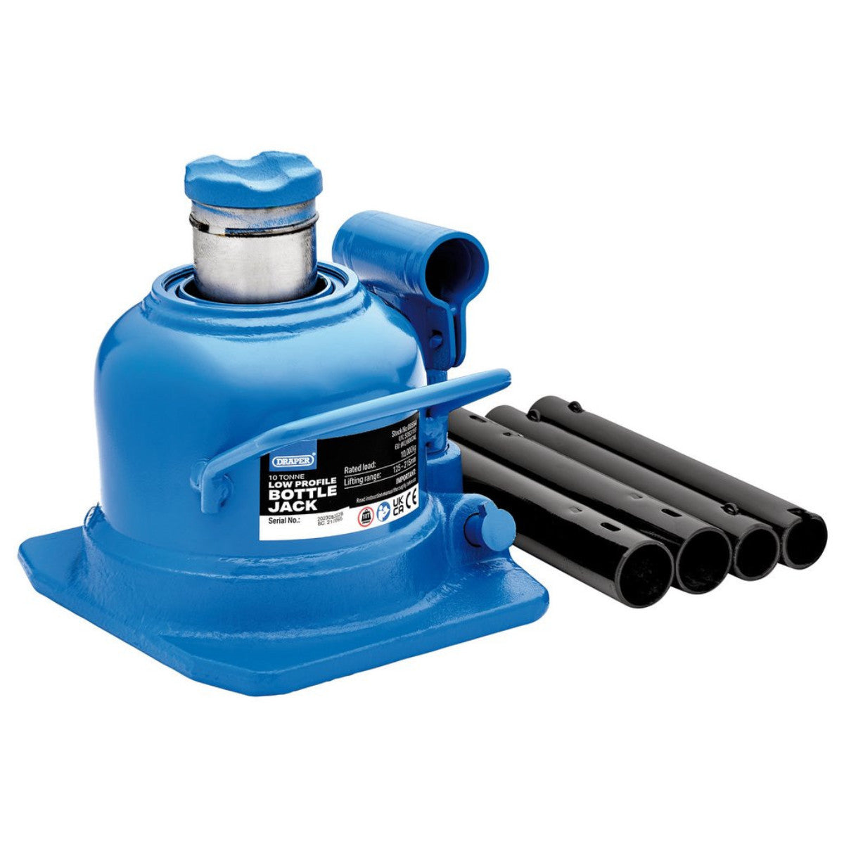 Draper Low Profile Bottle Jack, 10 Tonne 08554