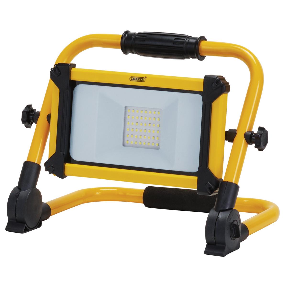 Draper 230V Rechargeable Folding Site Light, 30W, 3300 Lumens - Image 1
