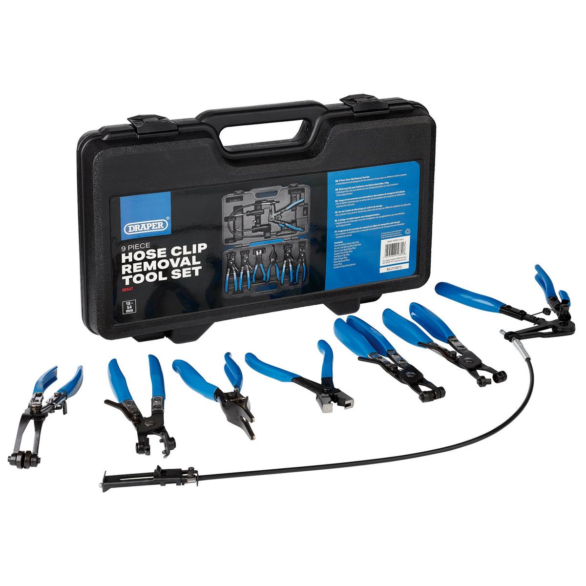 Draper Hose Clip Removal Tool Set, 18-54mm - Image 1