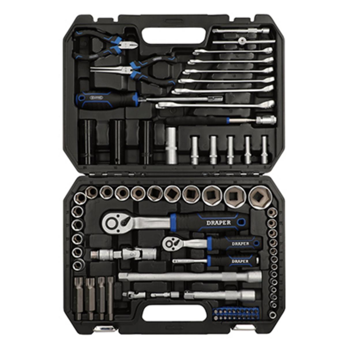 Draper HI-TORQ Metric Socket Set, 1/4" & 1/2" Sq. Dr. (83 Piece) - Image 2