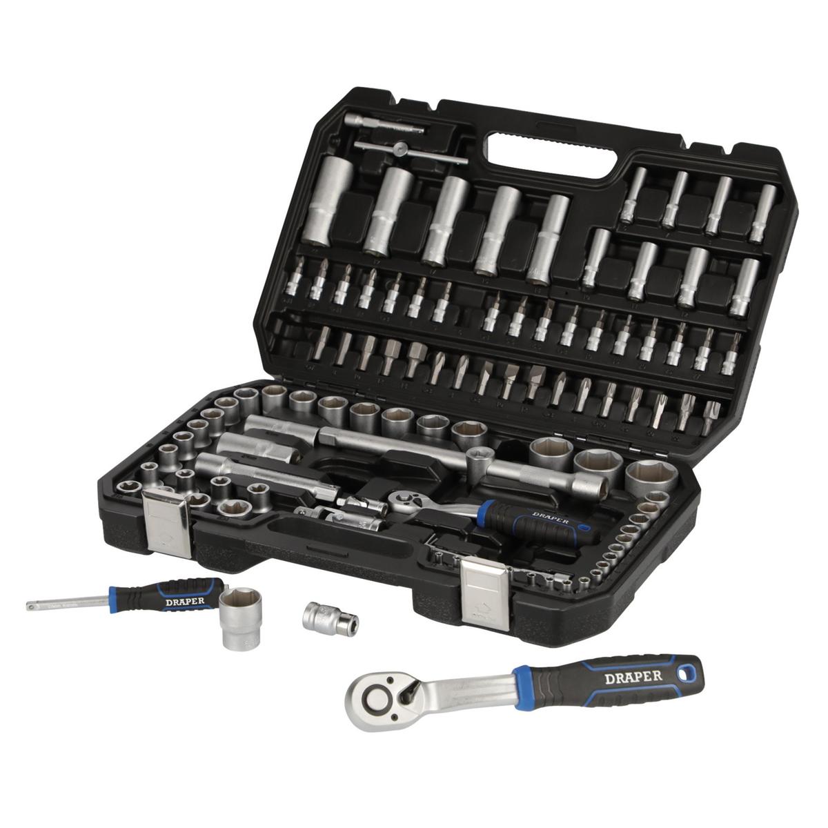 Draper HI-TORQ Metric Socket Set, 1/4" & 1/2" Sq. Dr. (108 Piece) - Image 1