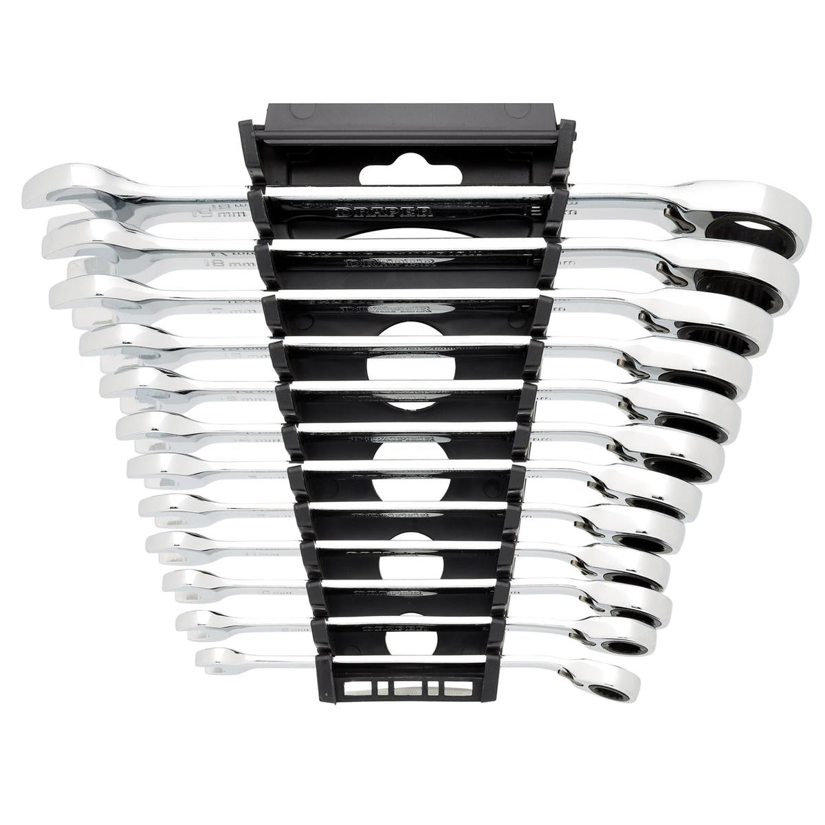 Draper HI-TORQ Metric Reversible Ratchet Combination Spanner Set (12 Piece) - Image 2