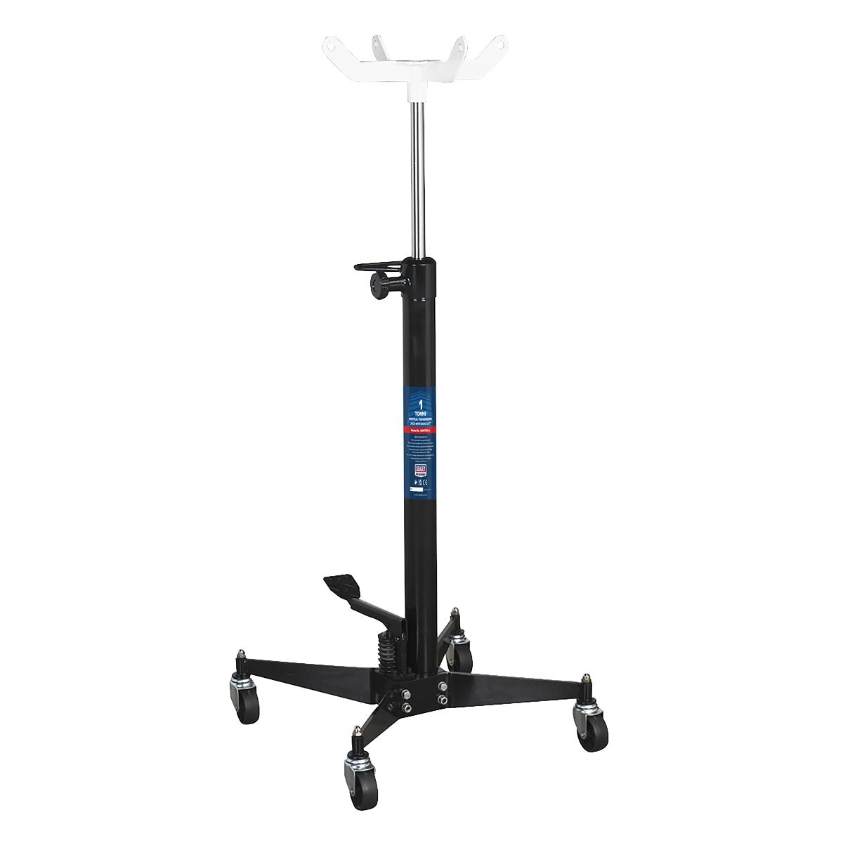 Sealey Premier Vertical Quick Lift Transmission Jack 1 Tonne - Image 1