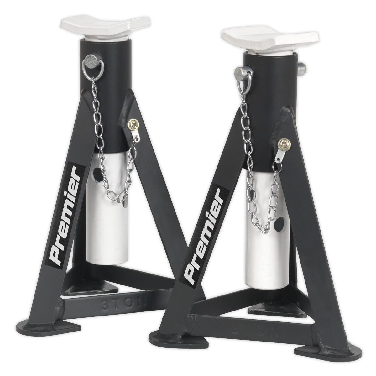 Premier Trolley Jack 3 Tonne & Axle Stands (Pair) 3 Tonne per Stand Combo 3040ABCOMBO