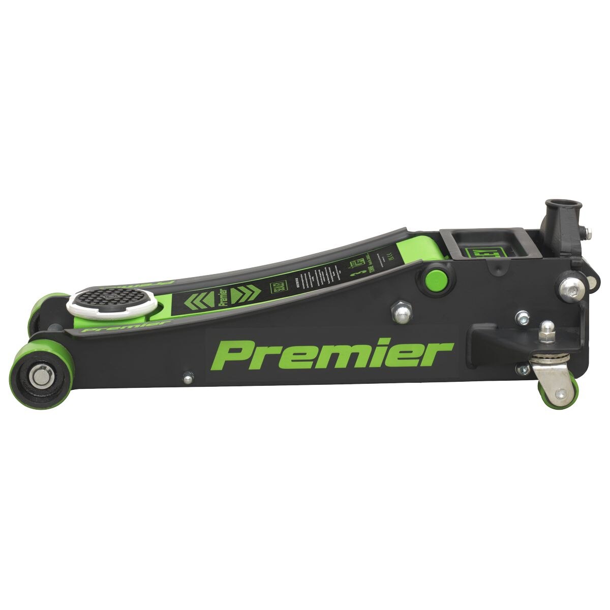 Sealey Premier Trolley Jack 3 Tonne & Axle Stands (Pair) 3 Tonne per Stand Combo - Image 4