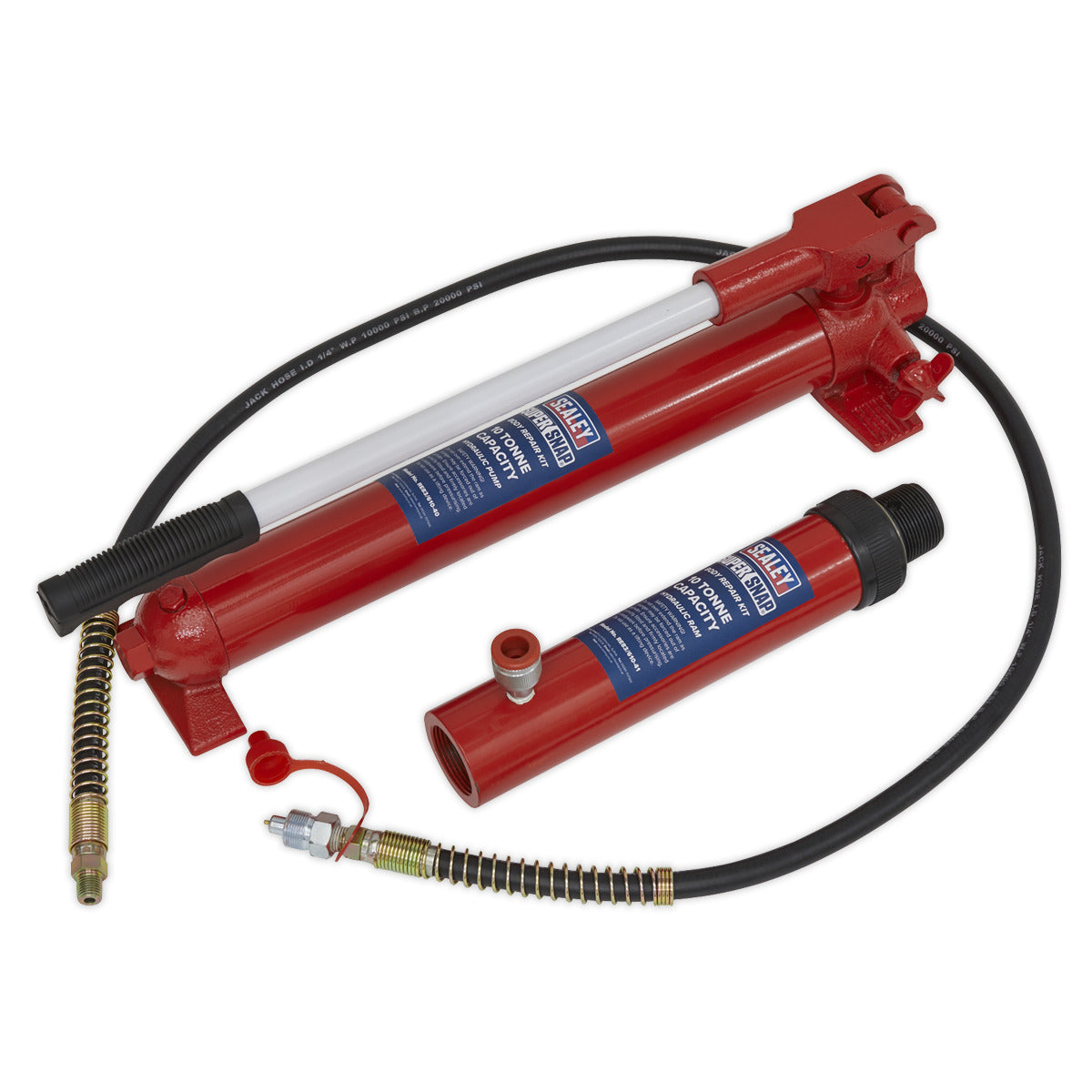 Sealey SuperSnap Push Ram with Pump & Hose Assembly 10 Tonne 610/45