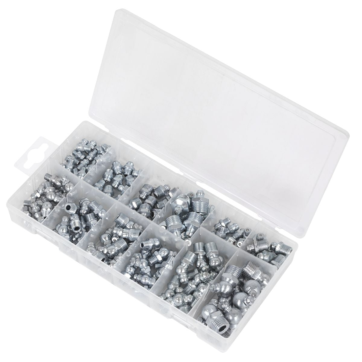 Sealey Metric/BSP/UNF Grease Nipple Assortment 130pc - Image 2