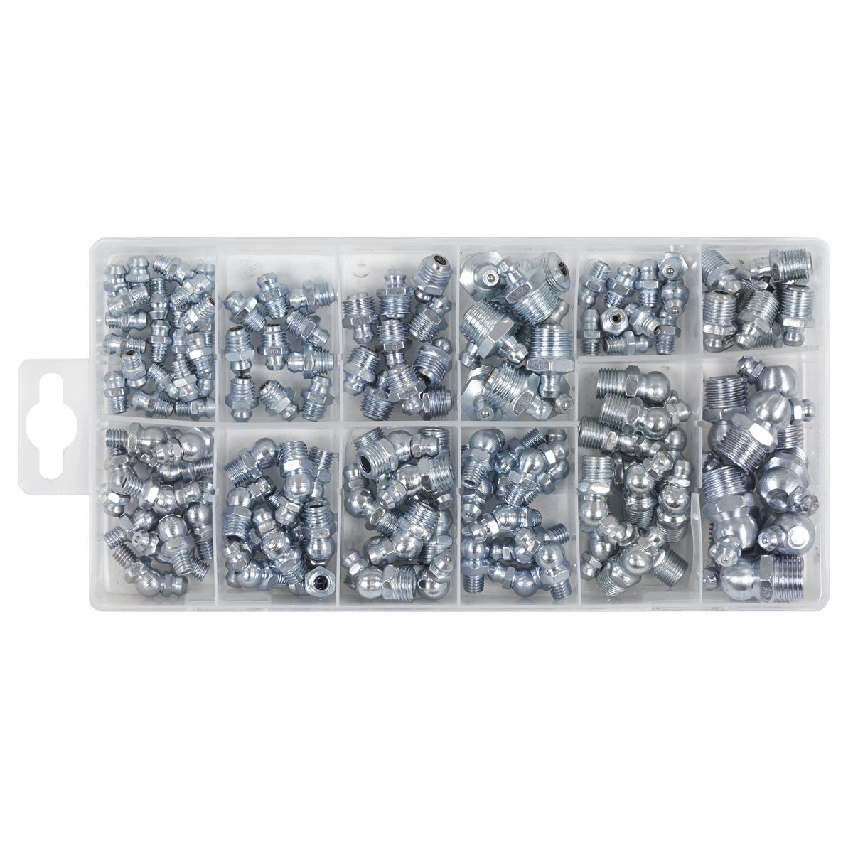 Sealey Metric/BSP/UNF Grease Nipple Assortment 130pc - Image 3