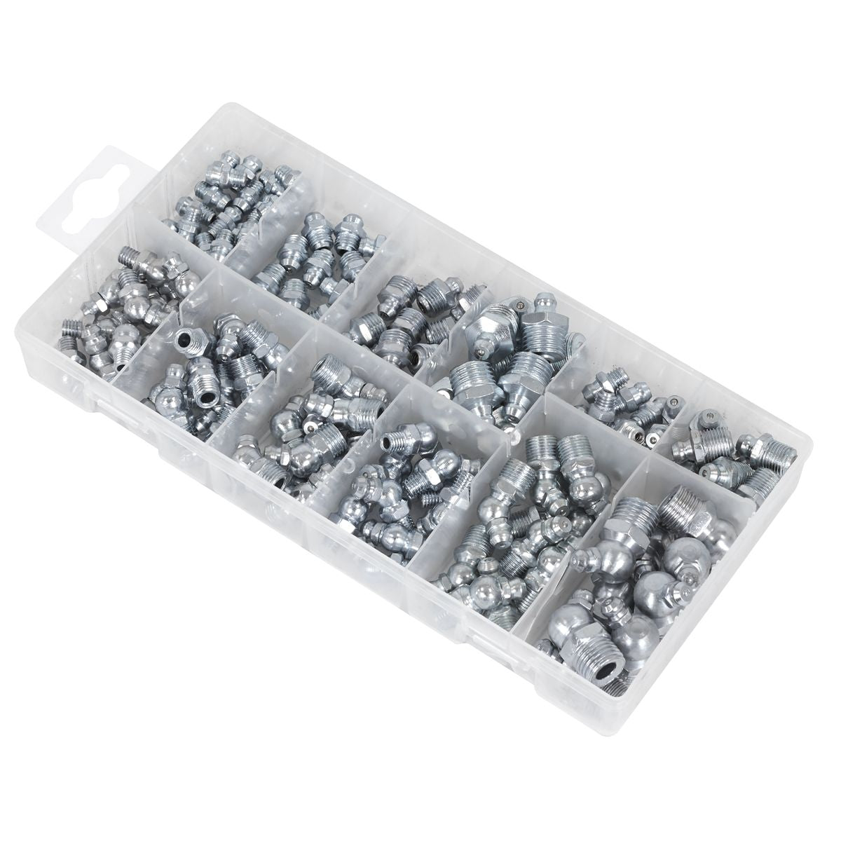 Sealey Metric/BSP/UNF Grease Nipple Assortment 130pc - Image 5
