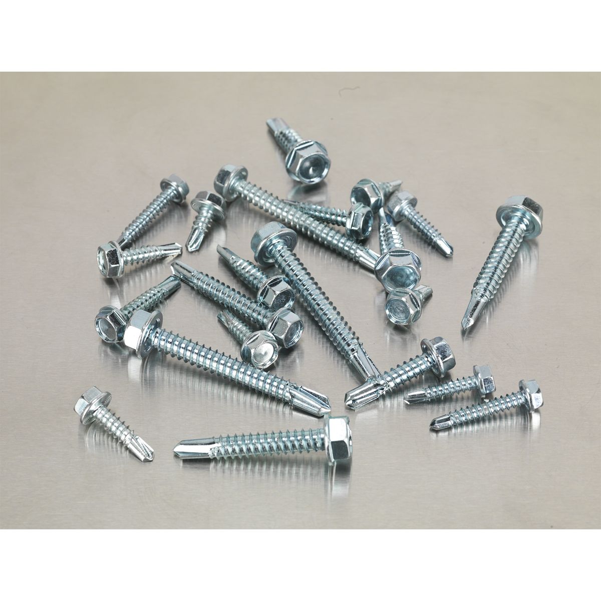Sealey Zinc Plated Self-Drilling Screw Assortment Hex Head 410pc - Image 3