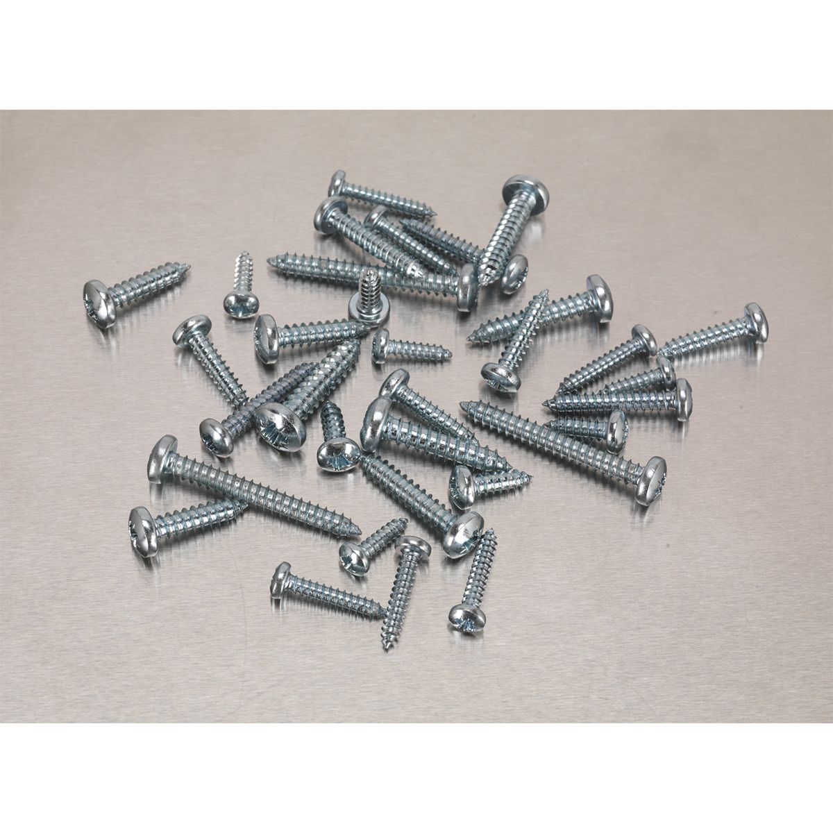 Sealey Zinc Plated Self-Tapping Pan Head Pozi Screw Assortment 700pc - DIN 7981CZ - Image 2