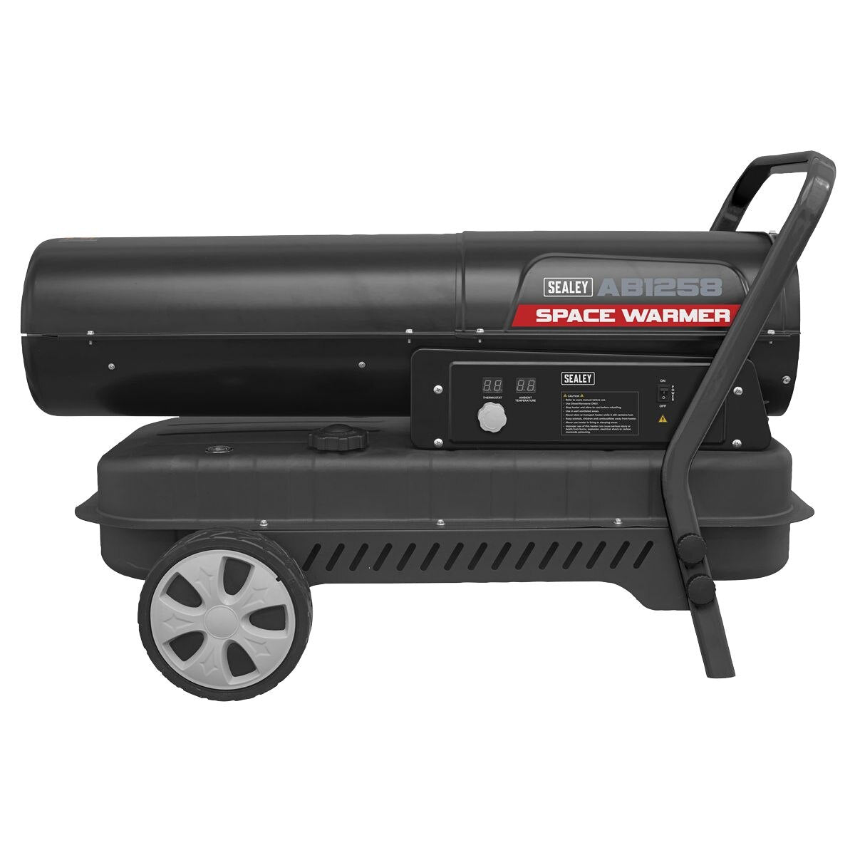 Sealey Space Warmer Kerosene/Diesel Heater with Wheels 135,000Btu/hr - Image 4