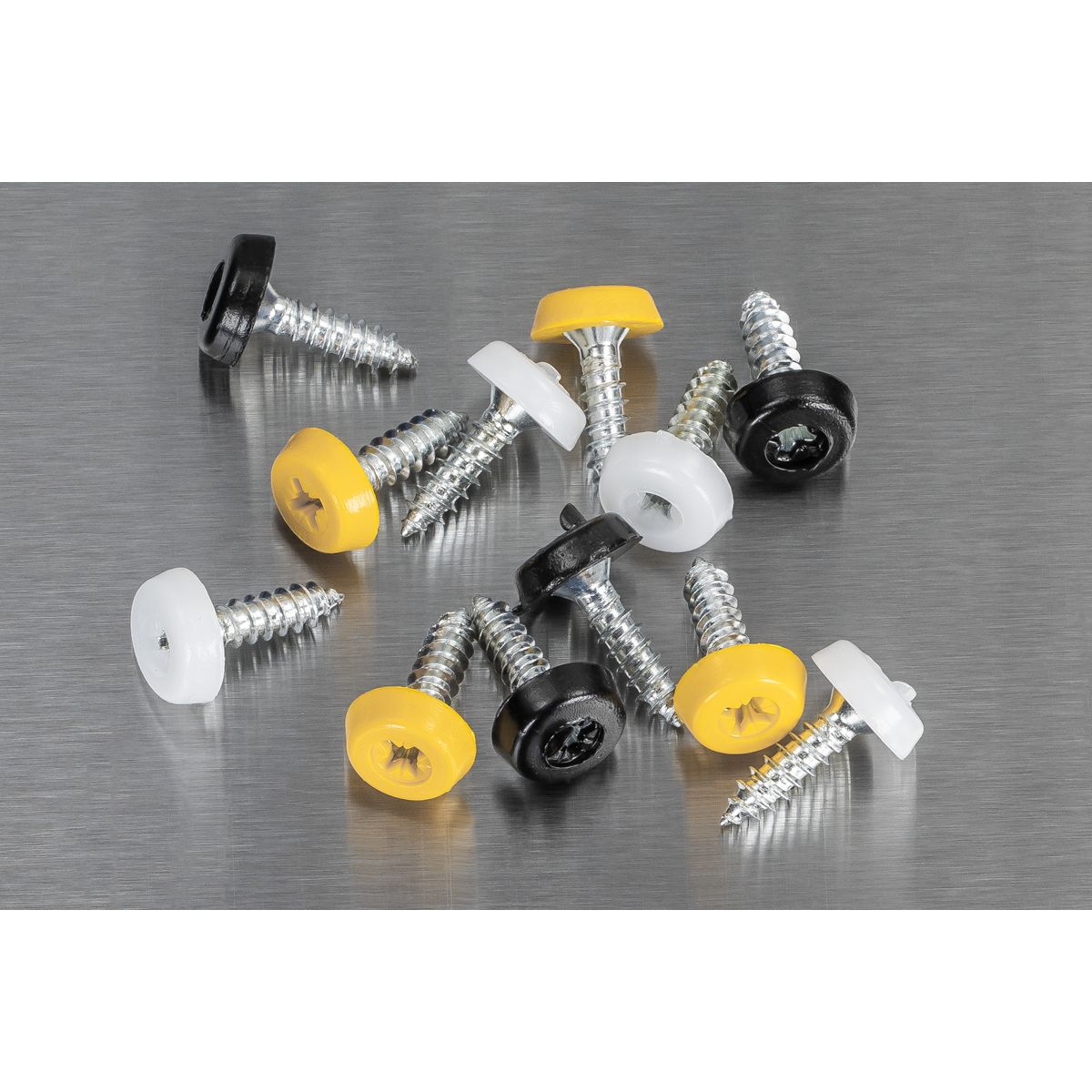 Sealey Numberplate Screw Assortment 4.8mm x 18mm 195pc - Plastic Enclosed Head - Image 6