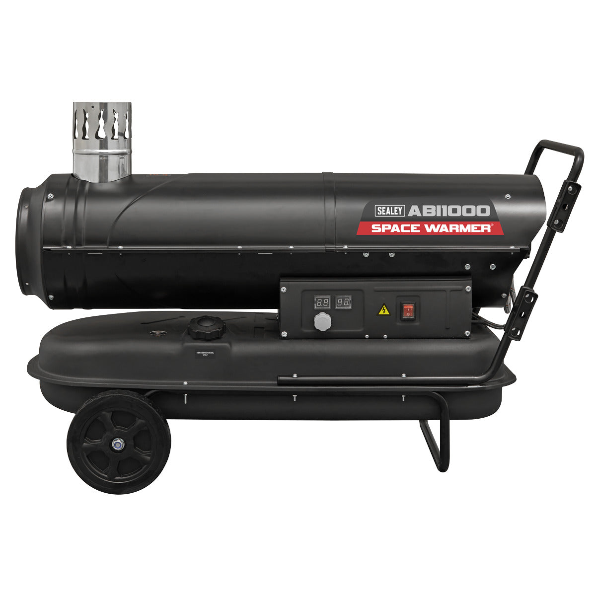 Sealey Space Warmer Indirect Kerosene/Diesel Heater with Wheels 102,000Btu/hr ABI1000