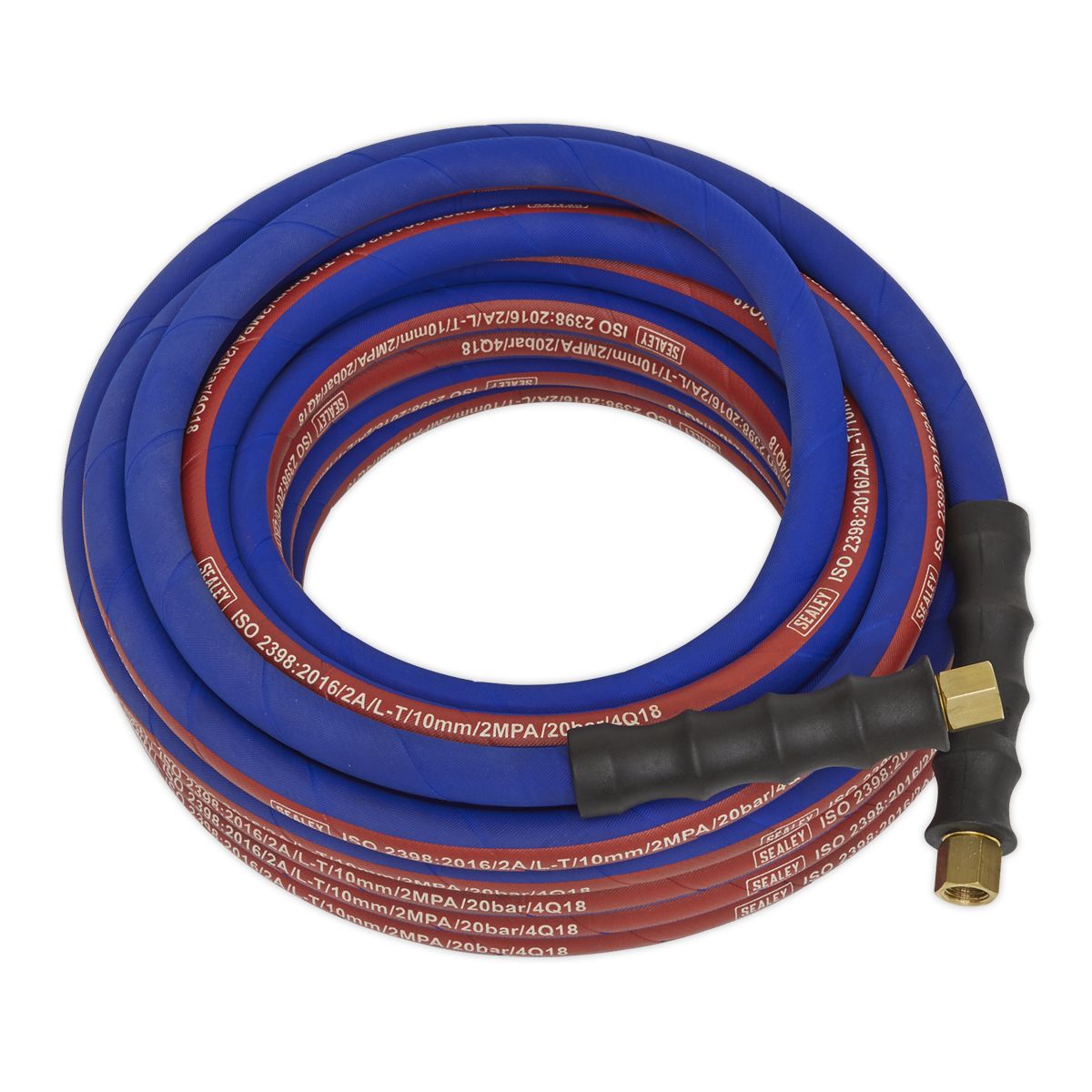 Sealey Extra-Heavy-Duty Air Hose with 1/4"BSP Unions 10m x 8mm - Image 3