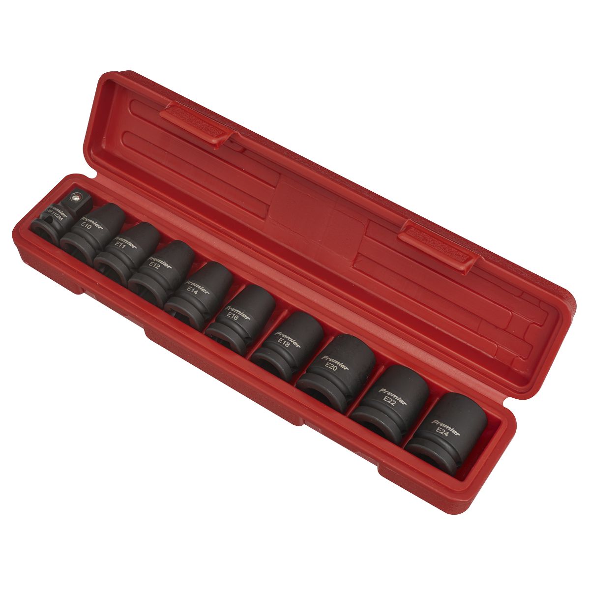 Sealey Premier Impact TRX-Star* Female Socket Set 1/2"Sq Drive 10pc - Image 2